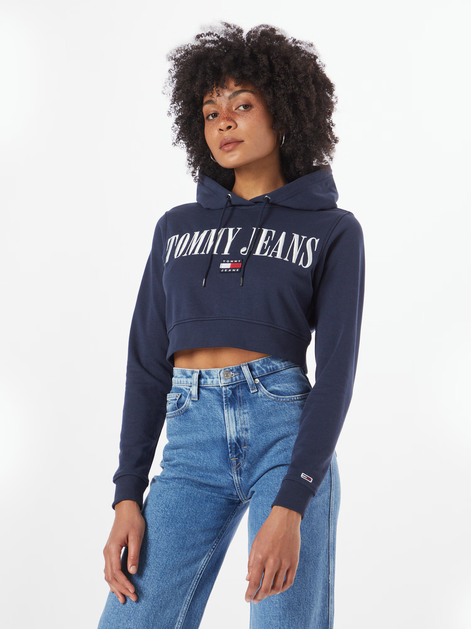 Tommy Jeans Mikina námornícka modrá / červená / biela - Pepit.sk