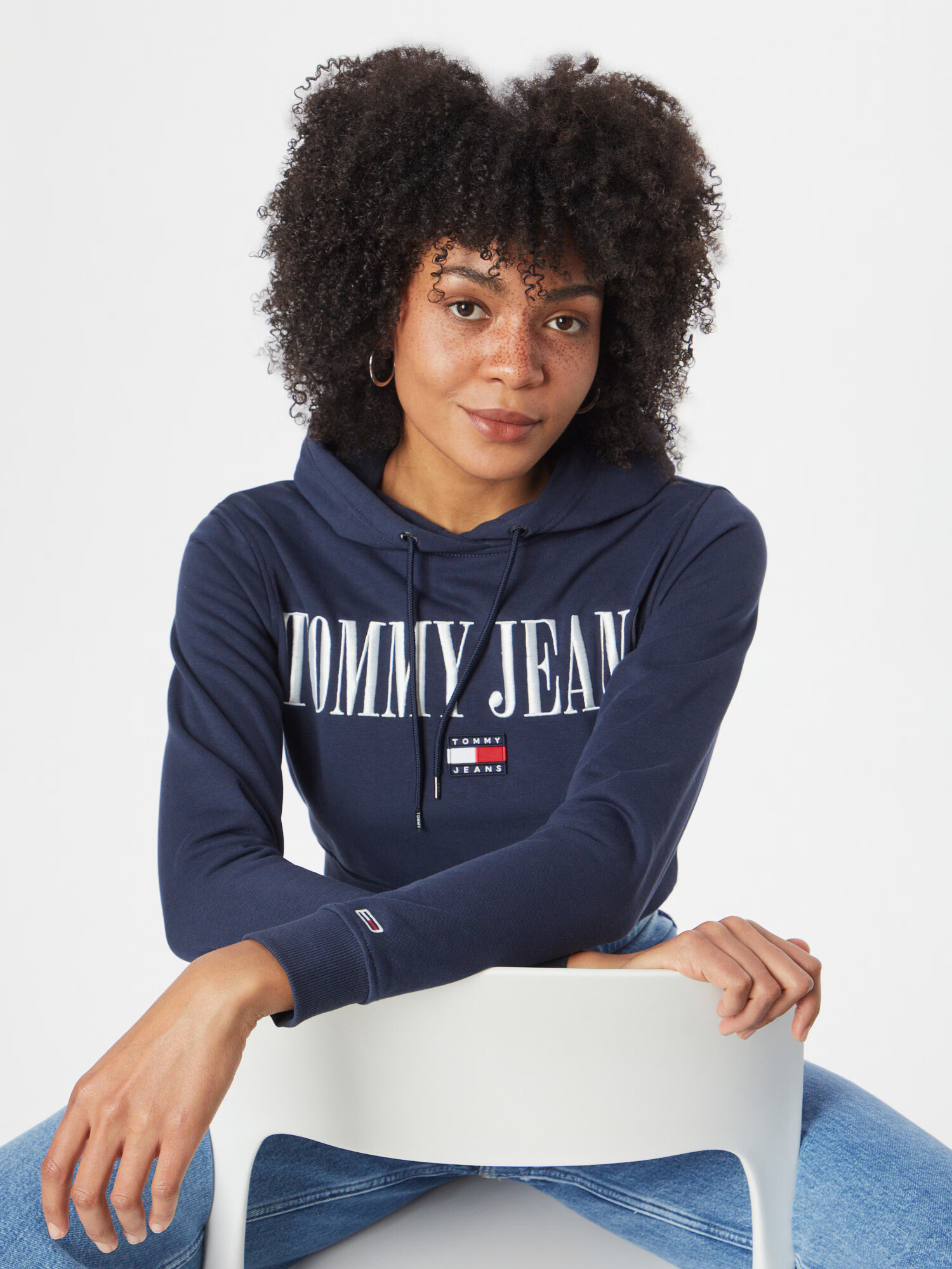 Tommy Jeans Mikina námornícka modrá / červená / biela - Pepit.sk