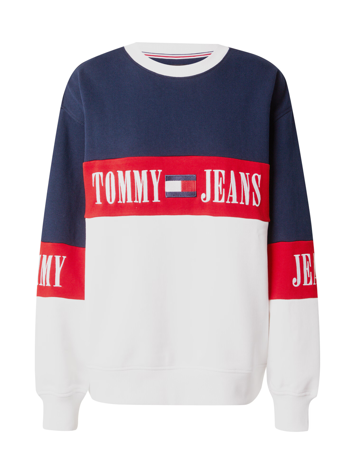 Tommy Jeans Mikina námornícka modrá / červená / biela - Pepit.sk