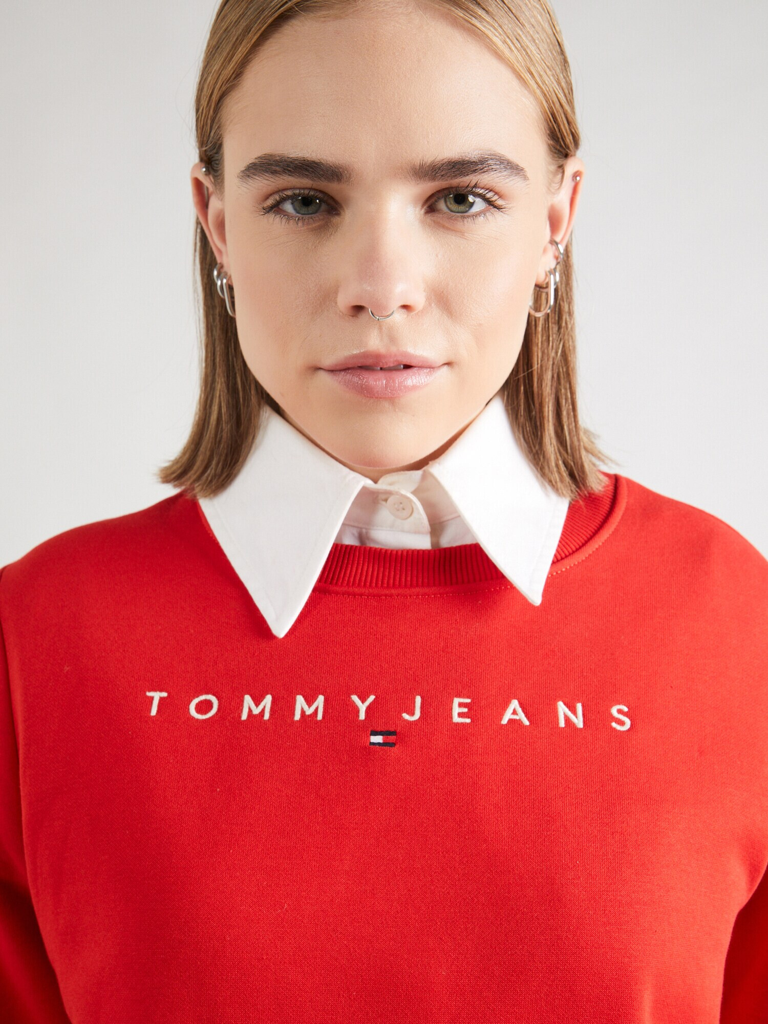 Tommy Jeans Mikina námornícka modrá / červená / biela - Pepit.sk