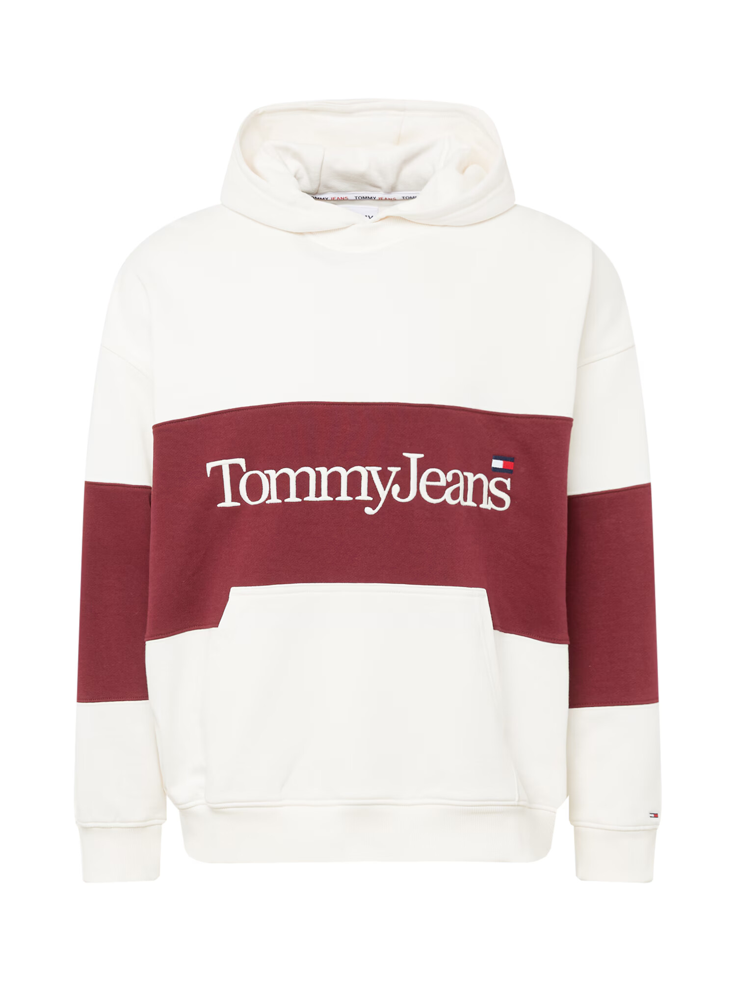 Tommy Jeans Mikina námornícka modrá / tmavočervená / biela - Pepit.sk