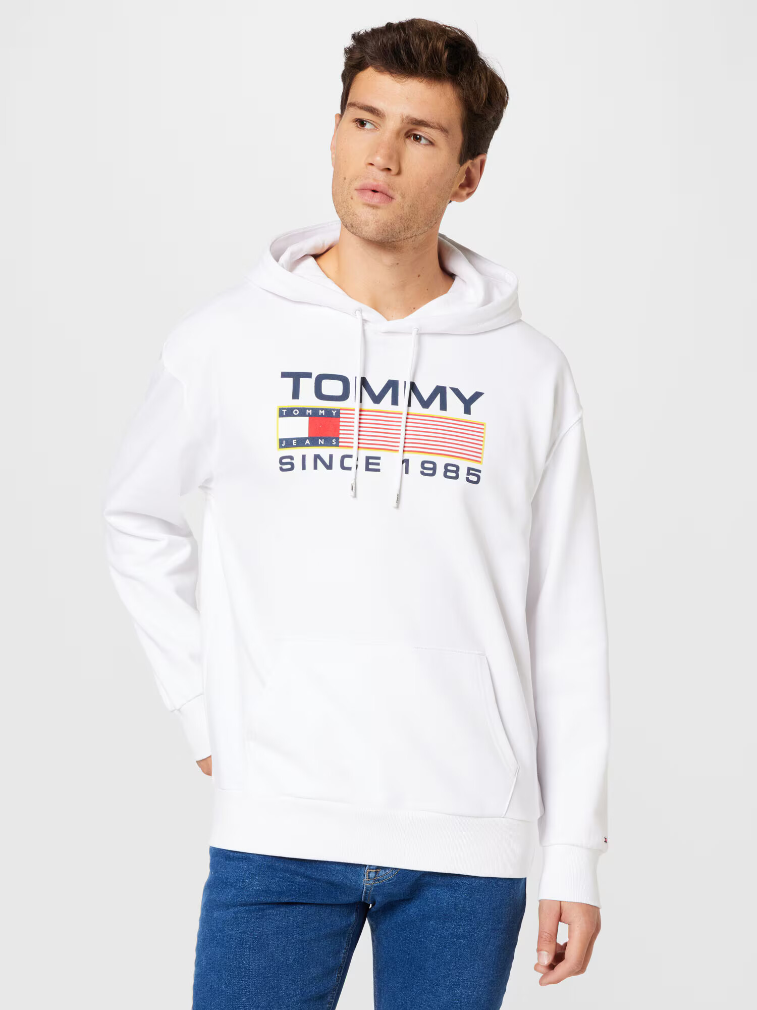 Tommy Jeans Mikina námornícka modrá / žltá / červená / biela - Pepit.sk