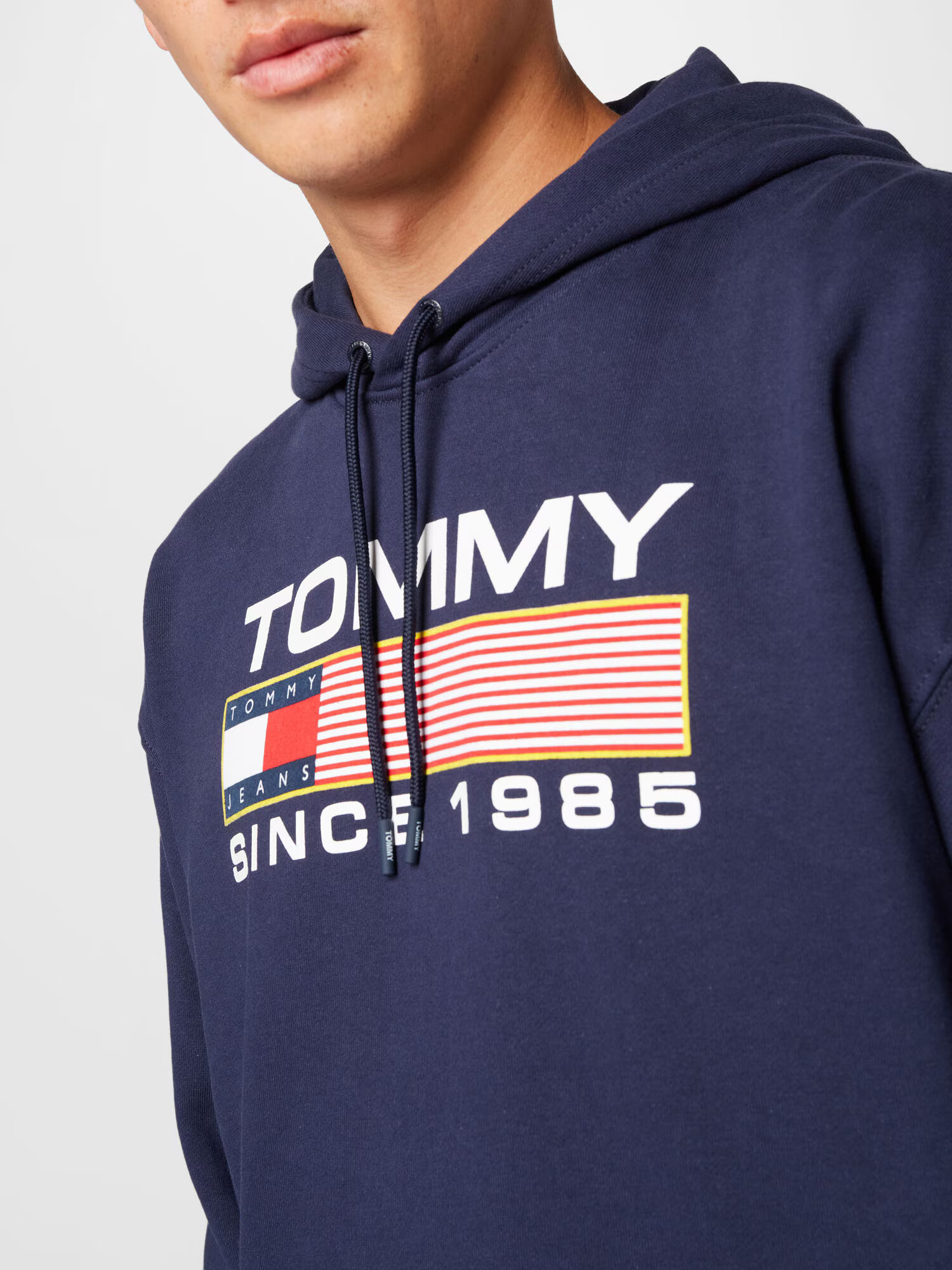 Tommy Jeans Mikina námornícka modrá / žltá / červená / biela - Pepit.sk