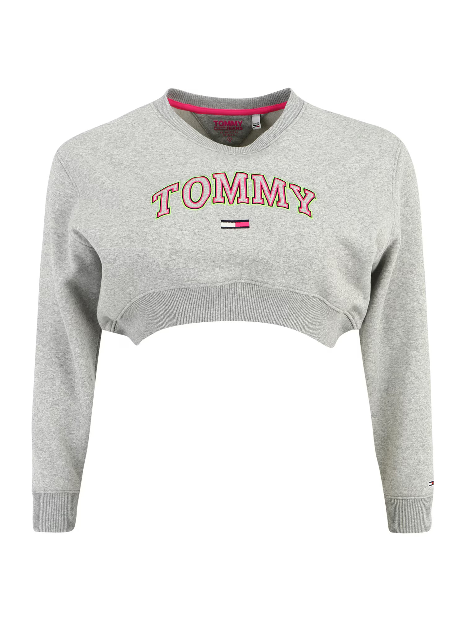 Tommy Jeans Mikina neónovo žltá / sivá melírovaná / fuksia / biela - Pepit.sk