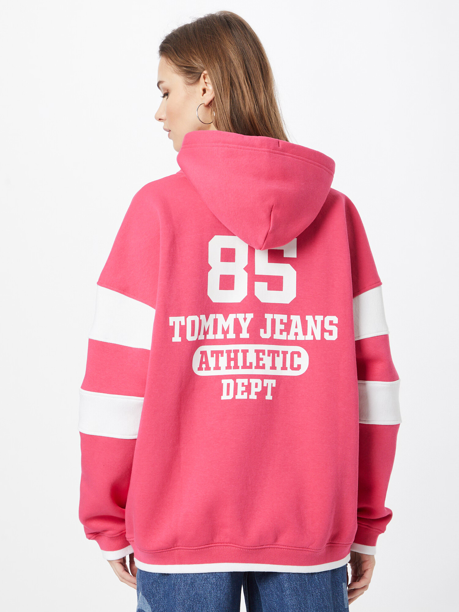 Tommy Jeans Mikina rosé / biela - Pepit.sk