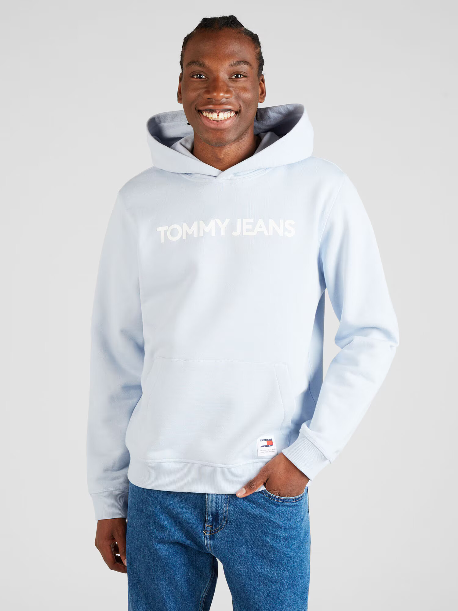 Tommy Jeans Mikina svetlomodrá / biela - Pepit.sk