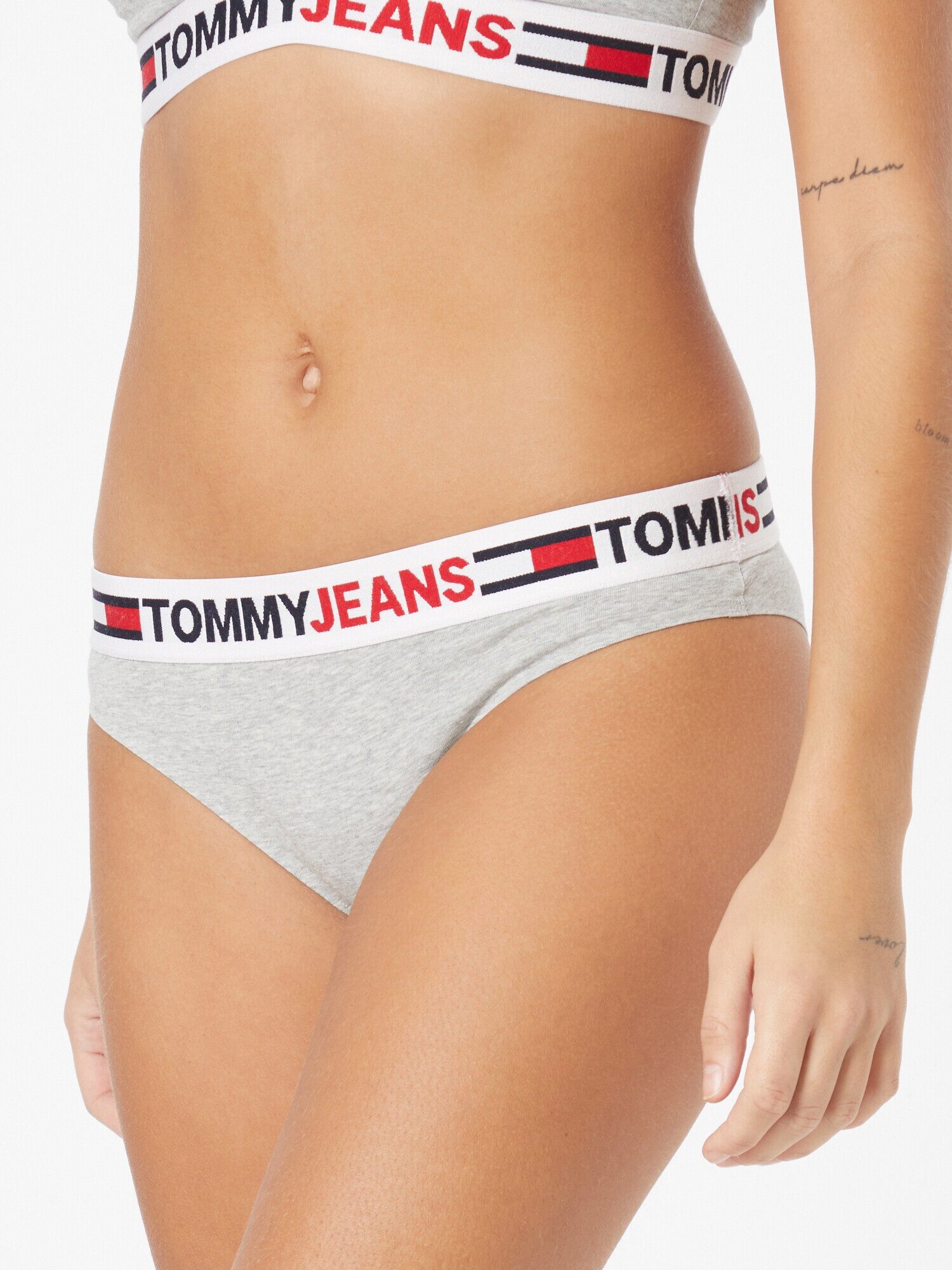 Tommy Jeans Nohavičky námornícka modrá / svetlosivá / ohnivo červená - Pepit.sk