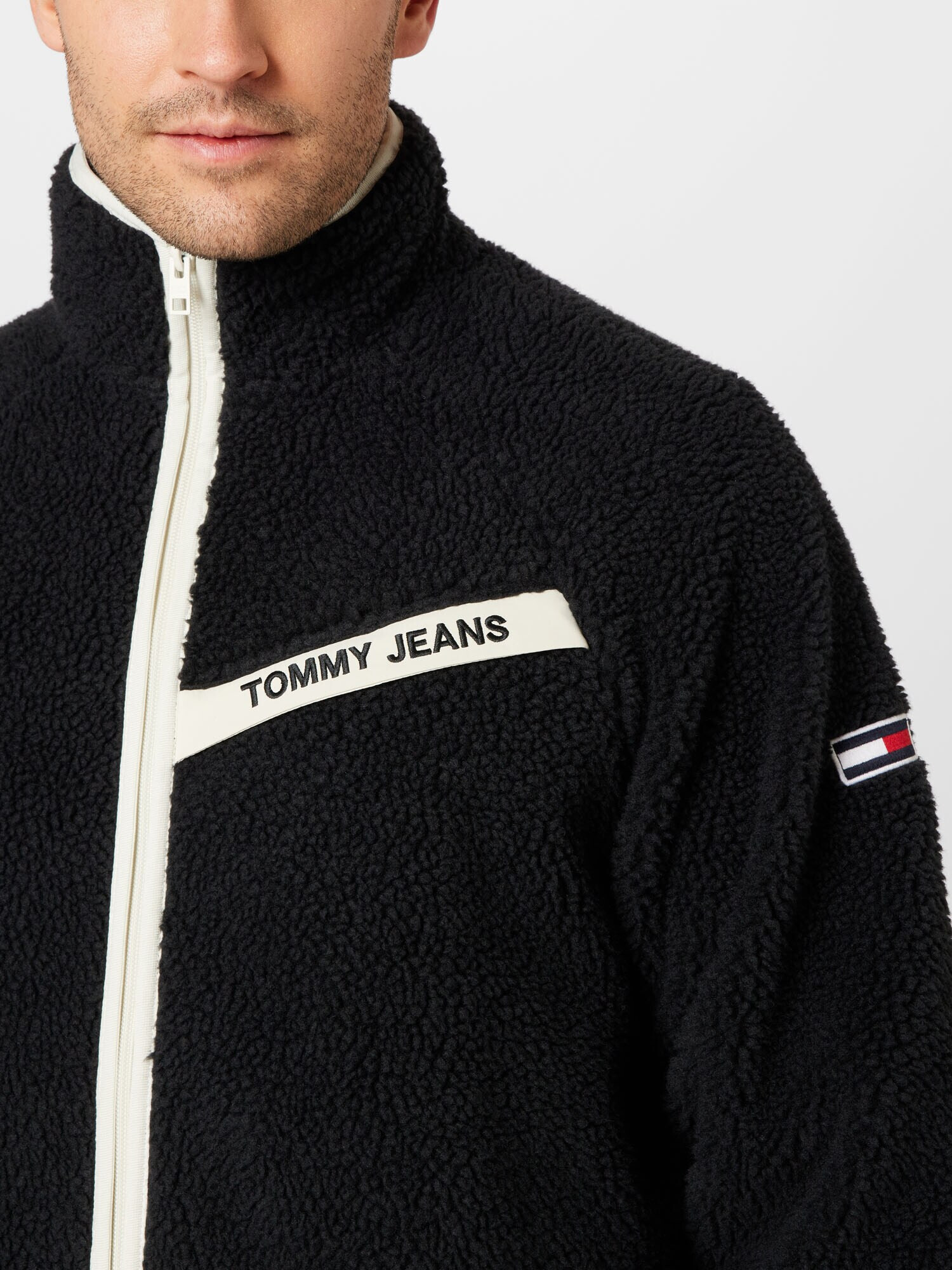 Tommy Jeans Prechodná bunda červená / čierna / biela - Pepit.sk