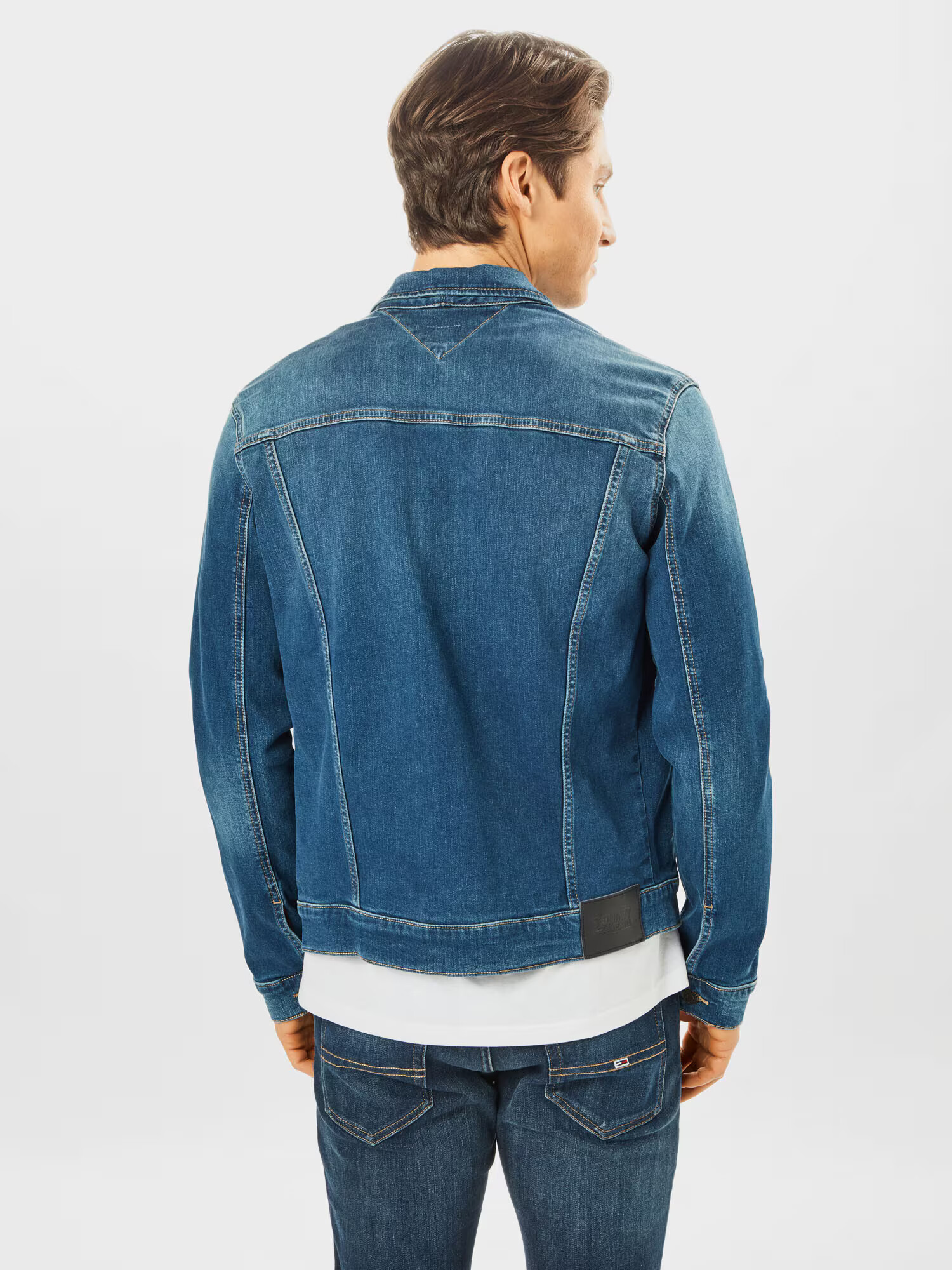 Tommy Jeans Prechodná bunda modrá denim - Pepit.sk