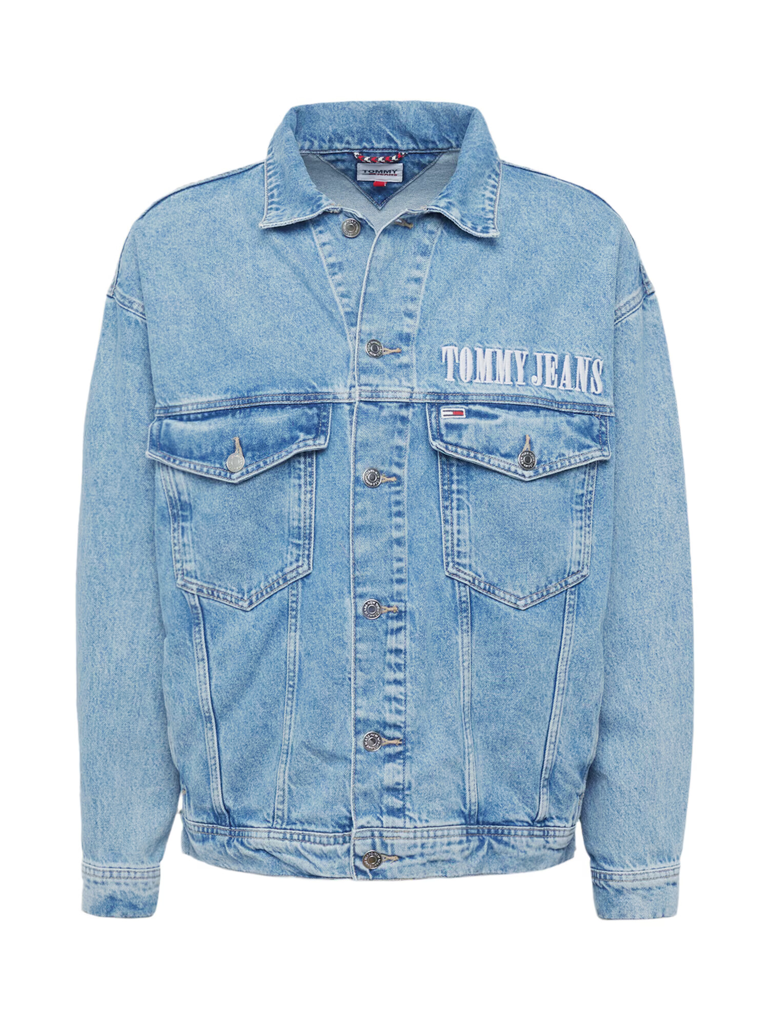 Tommy Jeans Prechodná bunda modrá denim - Pepit.sk