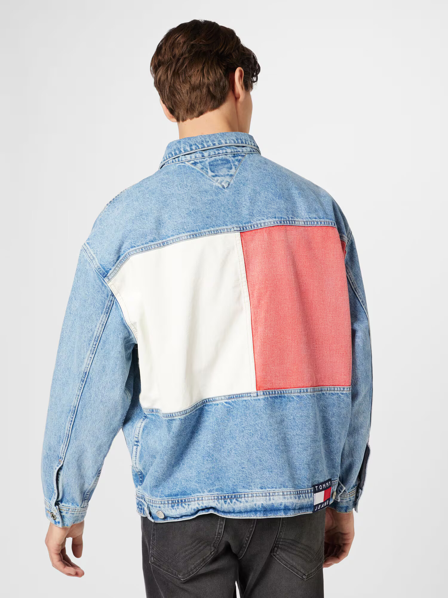 Tommy Jeans Prechodná bunda modrá denim - Pepit.sk