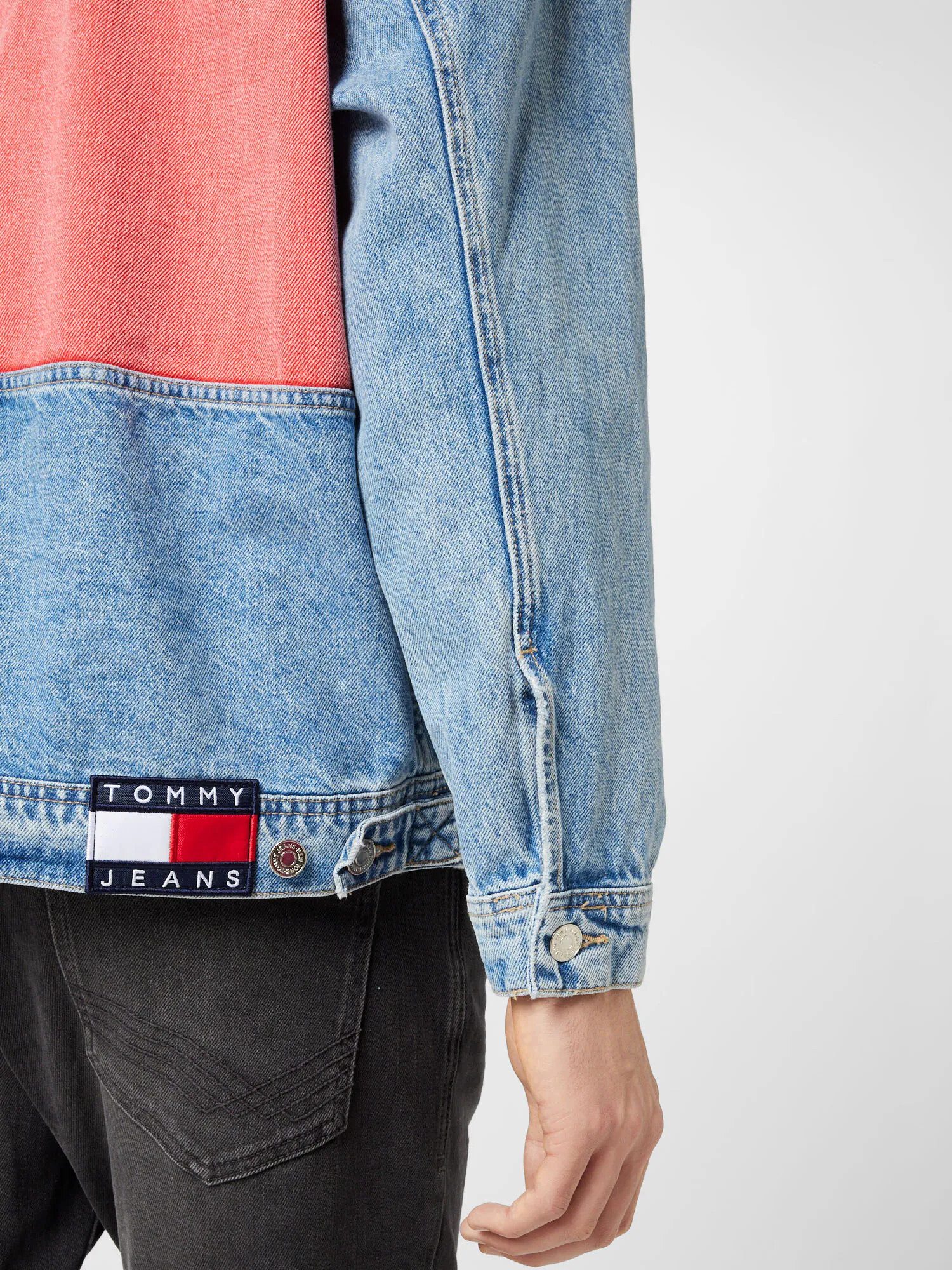 Tommy Jeans Prechodná bunda modrá denim - Pepit.sk