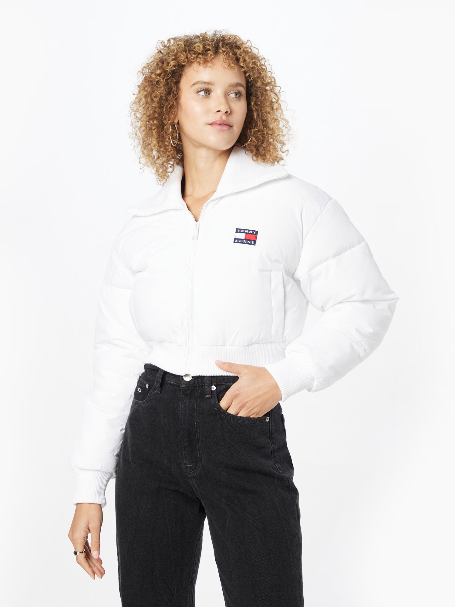 Tommy Jeans Zimná bunda námornícka modrá / červená / biela - Pepit.sk