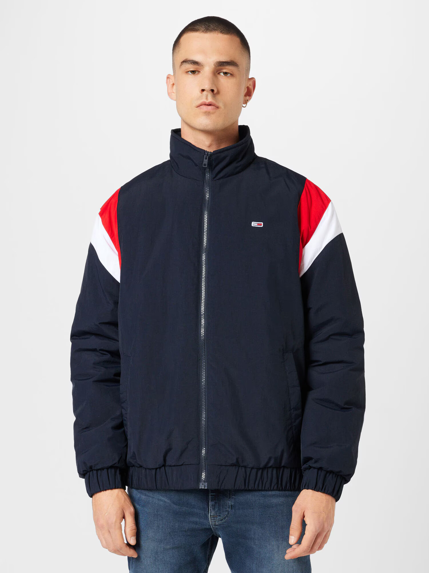 Tommy Jeans Prechodná bunda námornícka modrá / červená / biela - Pepit.sk