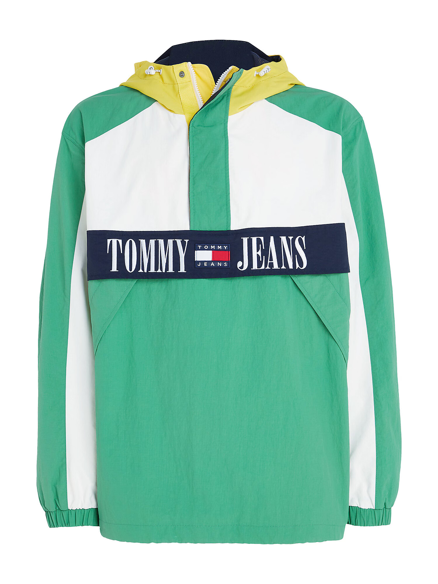 Tommy Jeans Prechodná bunda 'Chicago Archive' námornícka modrá / svetložltá / zelená / biela - Pepit.sk