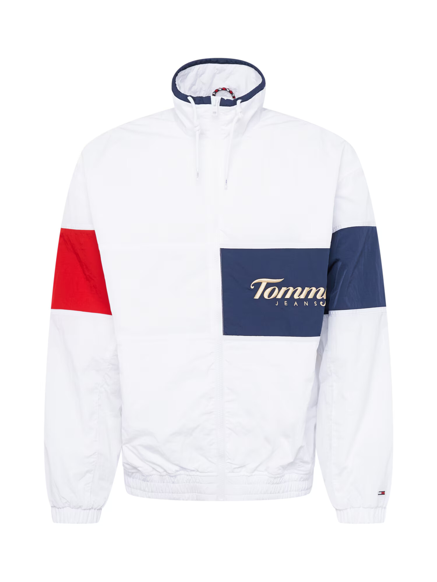 Tommy Jeans Prechodná bunda námornícka modrá / zlatá žltá / červená / biela - Pepit.sk