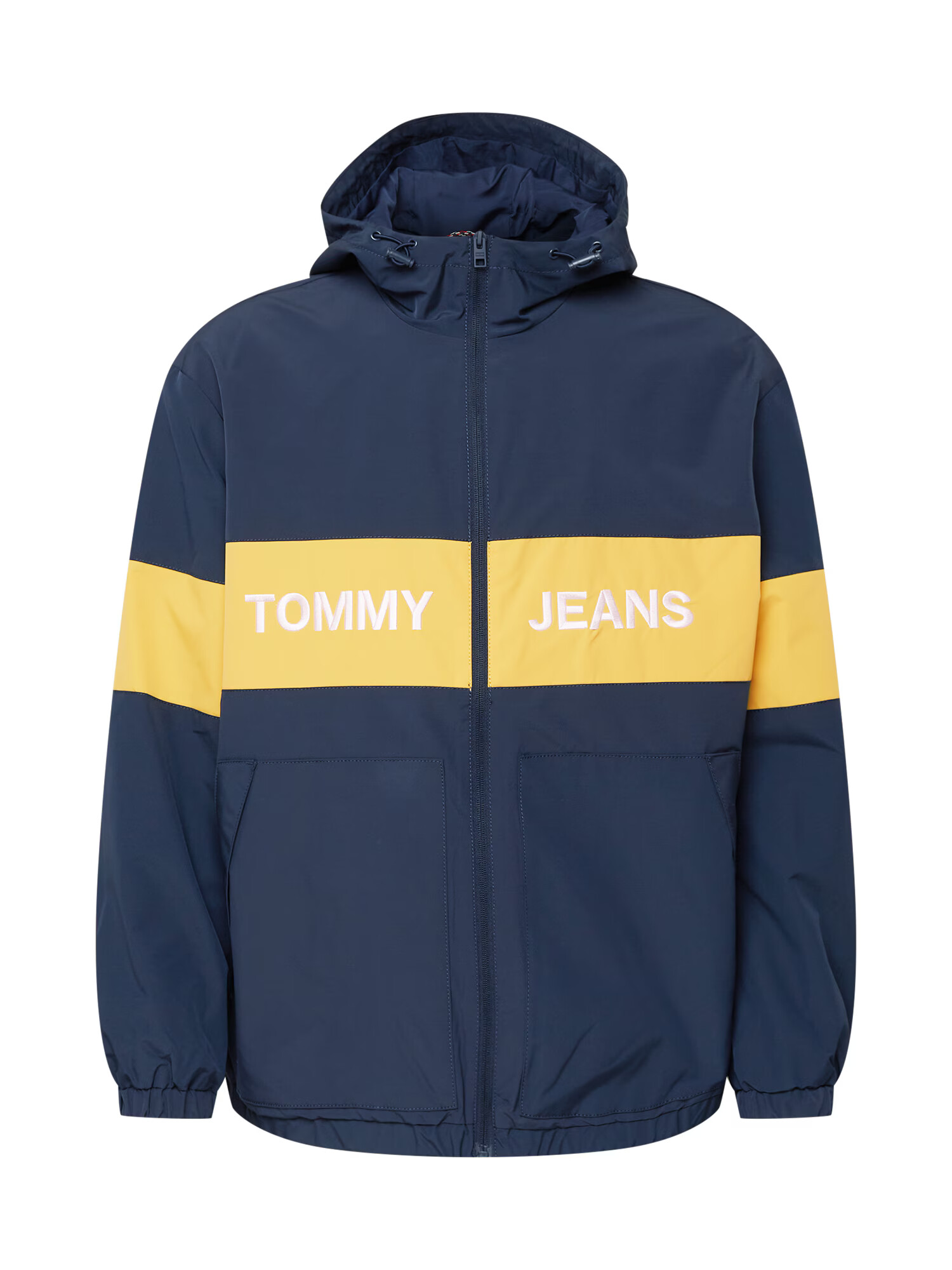 Tommy Jeans Prechodná bunda námornícka modrá / žltá / biela - Pepit.sk