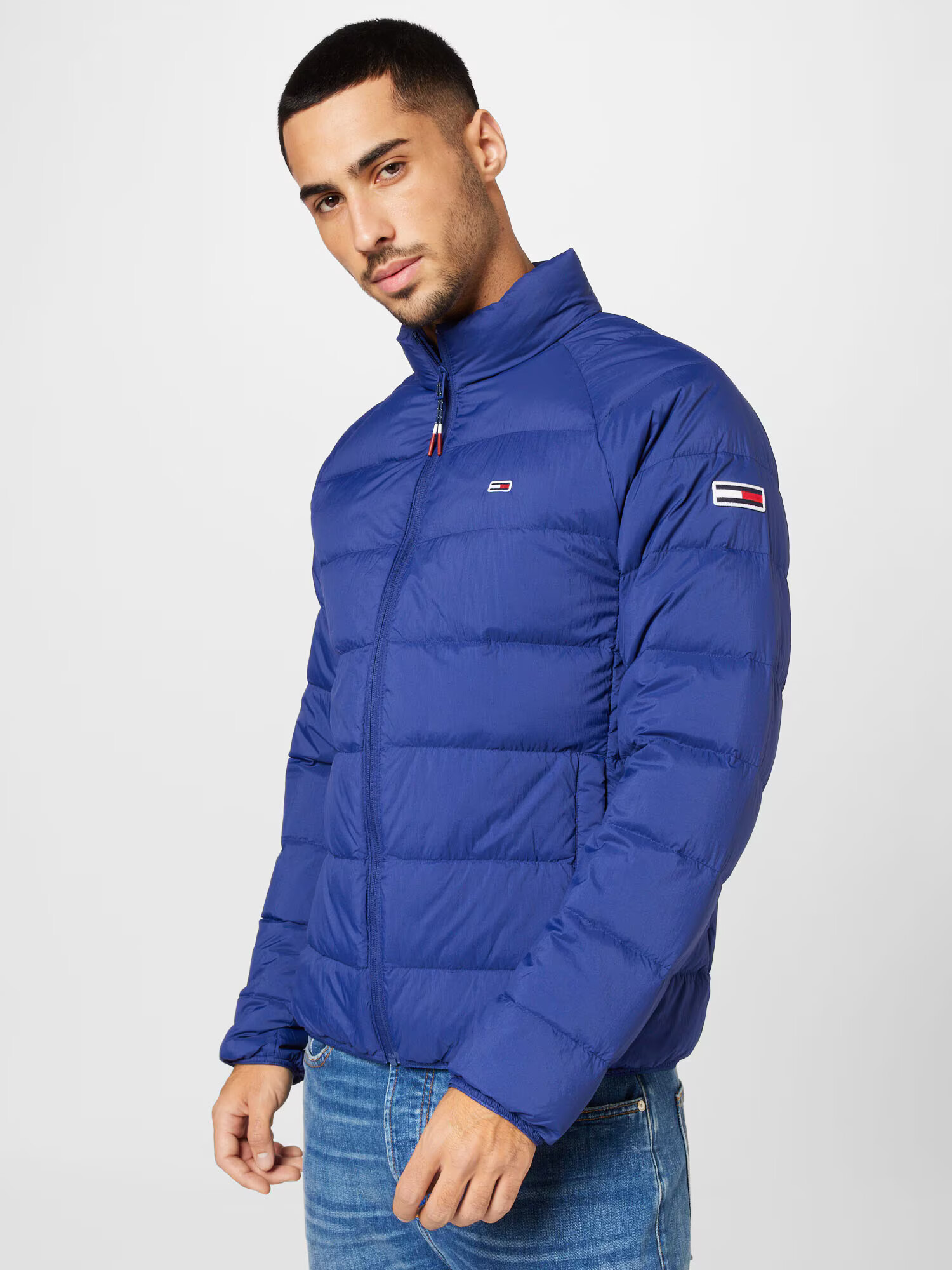 Tommy Jeans Zimná bunda nebesky modrá / červená / biela - Pepit.sk