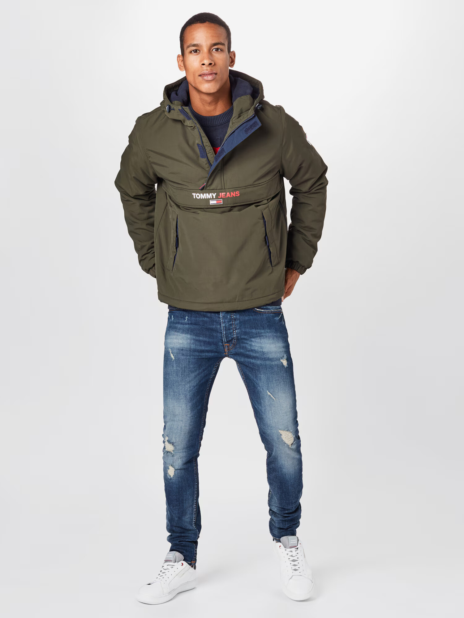 Tommy Jeans Prechodná bunda olivová - Pepit.sk