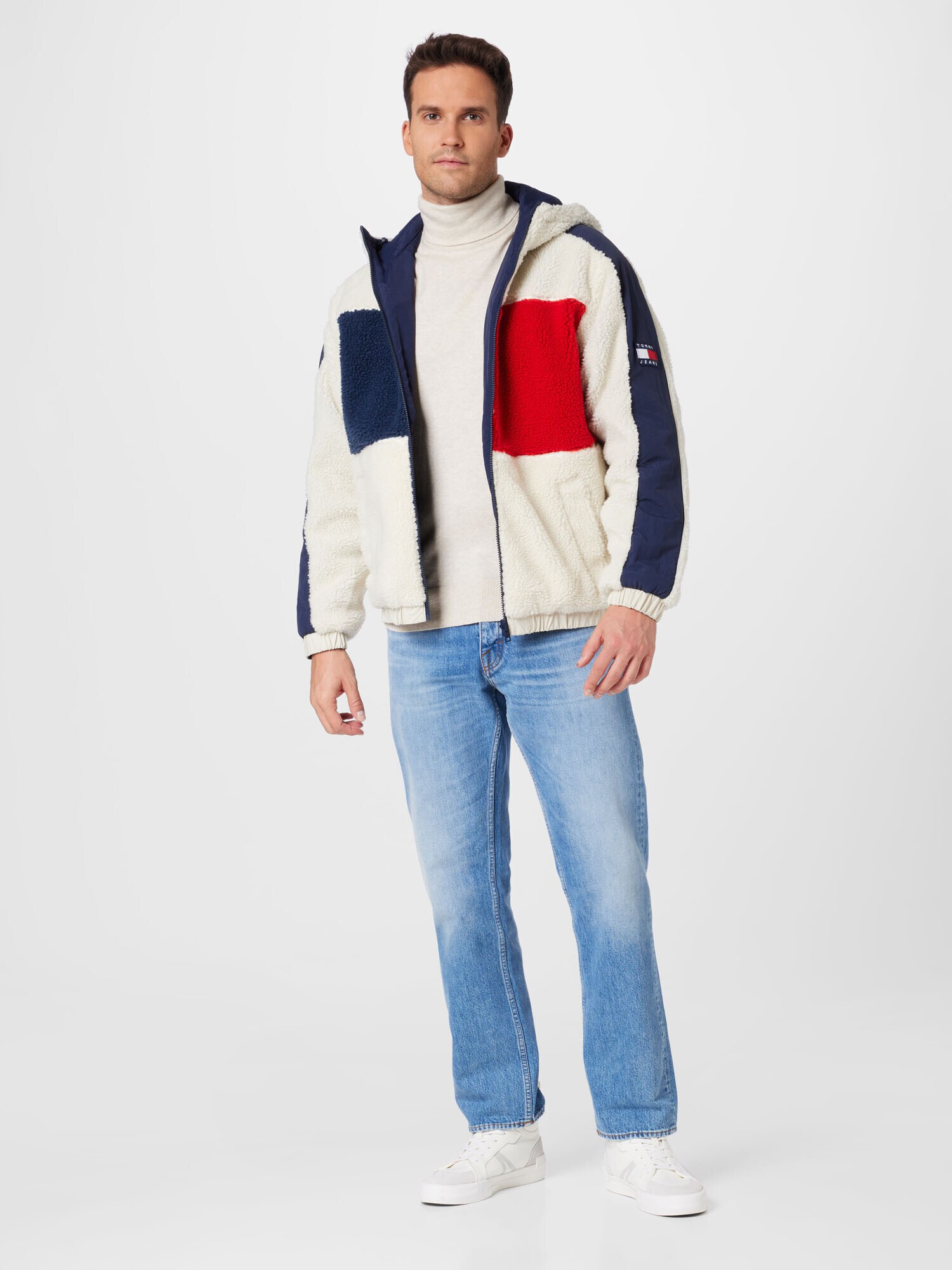 Tommy Jeans Prechodná bunda tmavomodrá / červená / biela - Pepit.sk