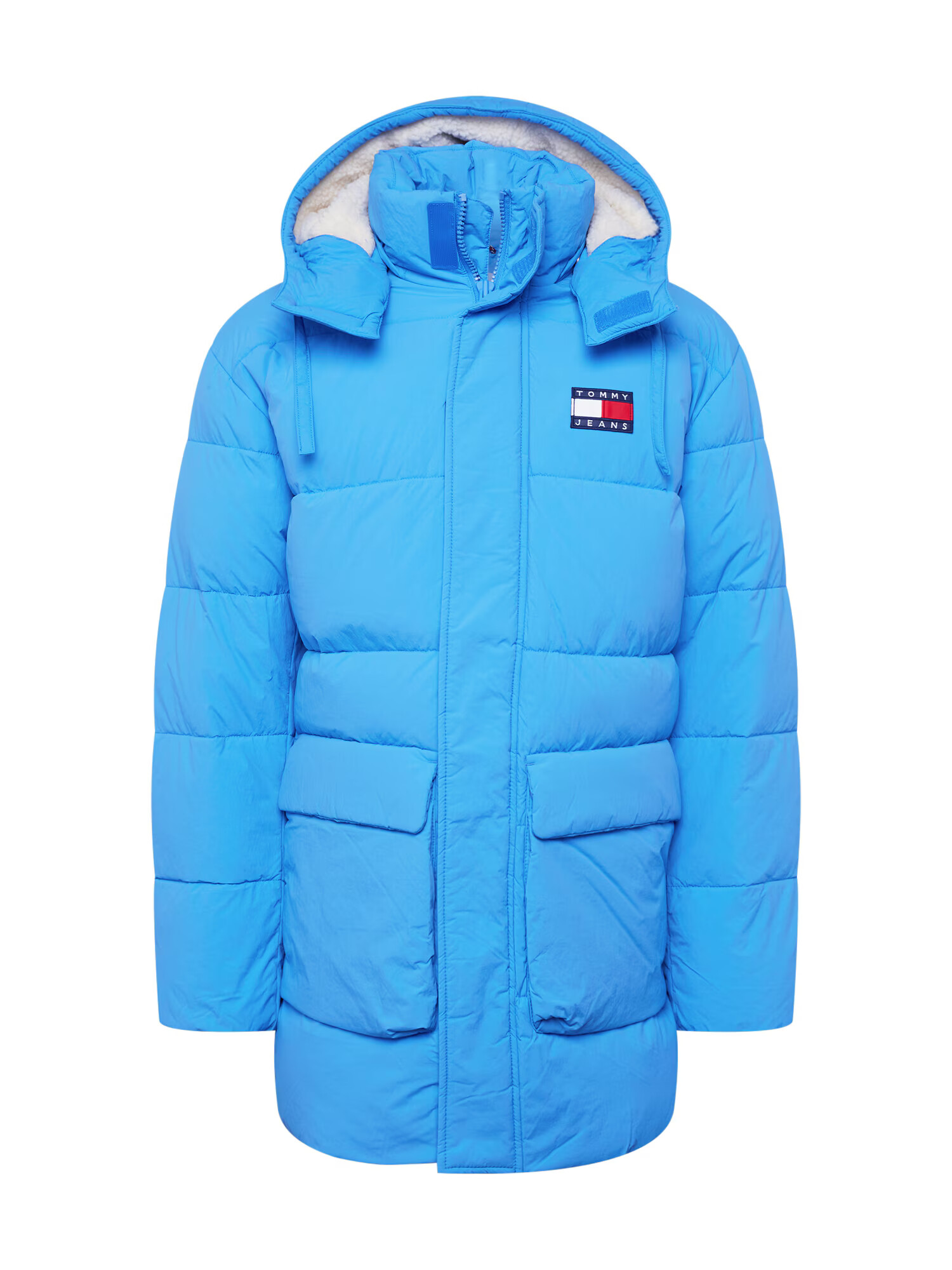 Tommy Jeans Prechodná parka námornícka modrá / nebesky modrá / ohnivo červená / biela - Pepit.sk