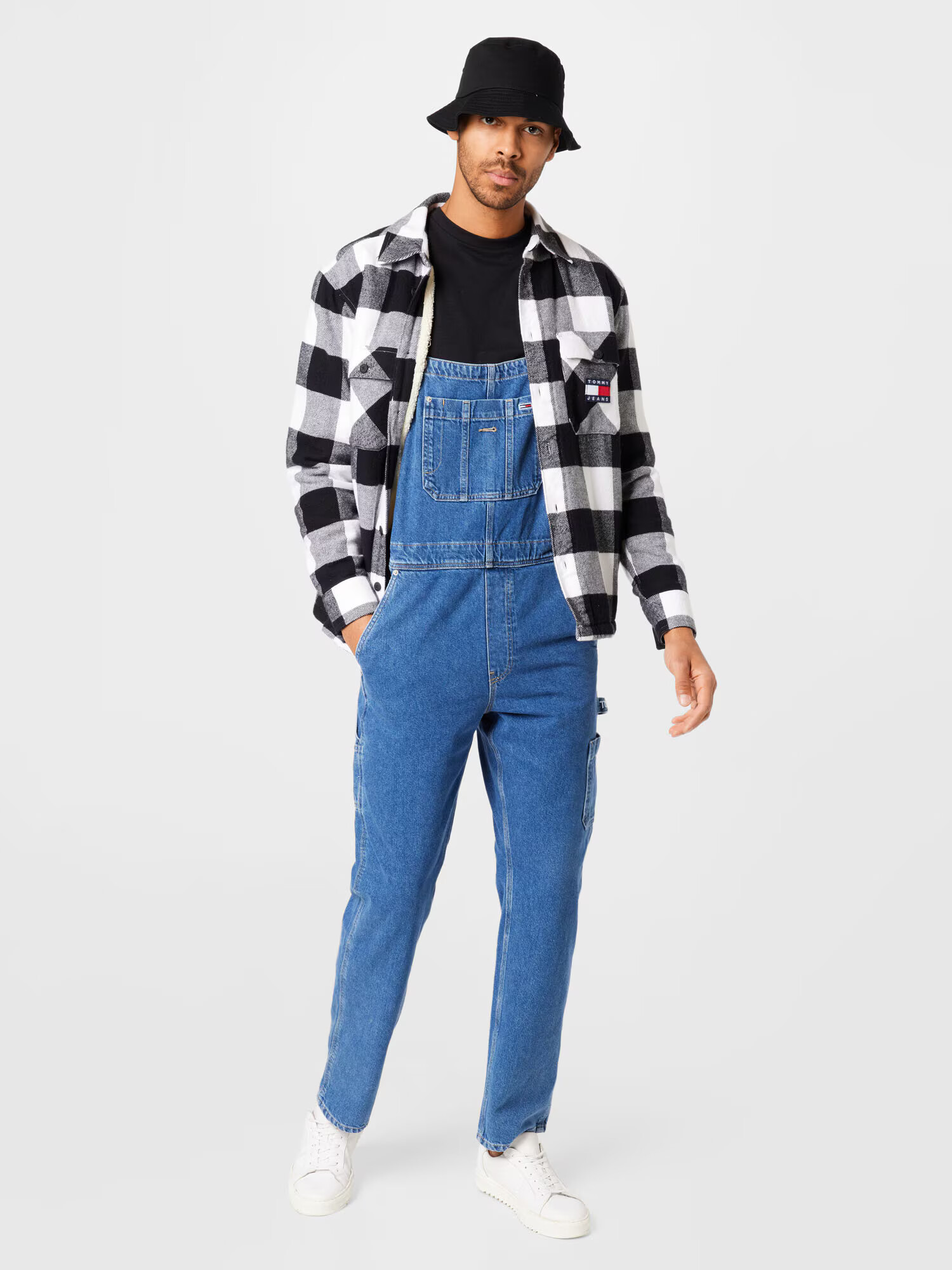 Tommy Jeans Rifle na traky modrá denim - Pepit.sk