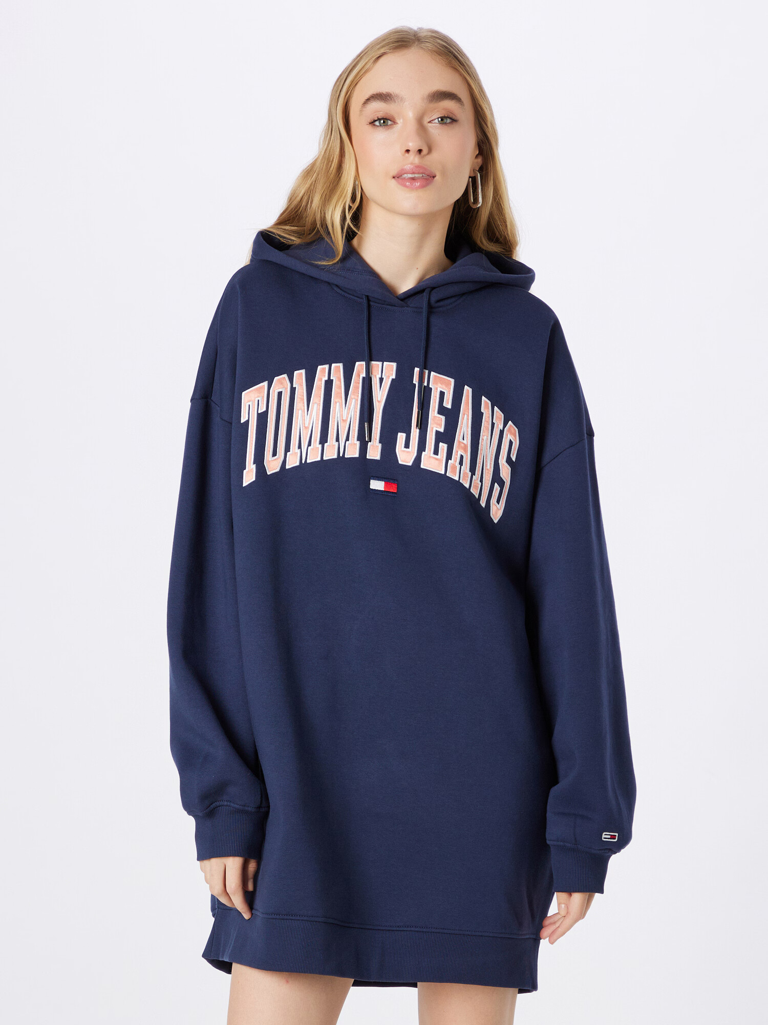 Tommy Jeans Šaty námornícka modrá / staroružová / červená / biela - Pepit.sk