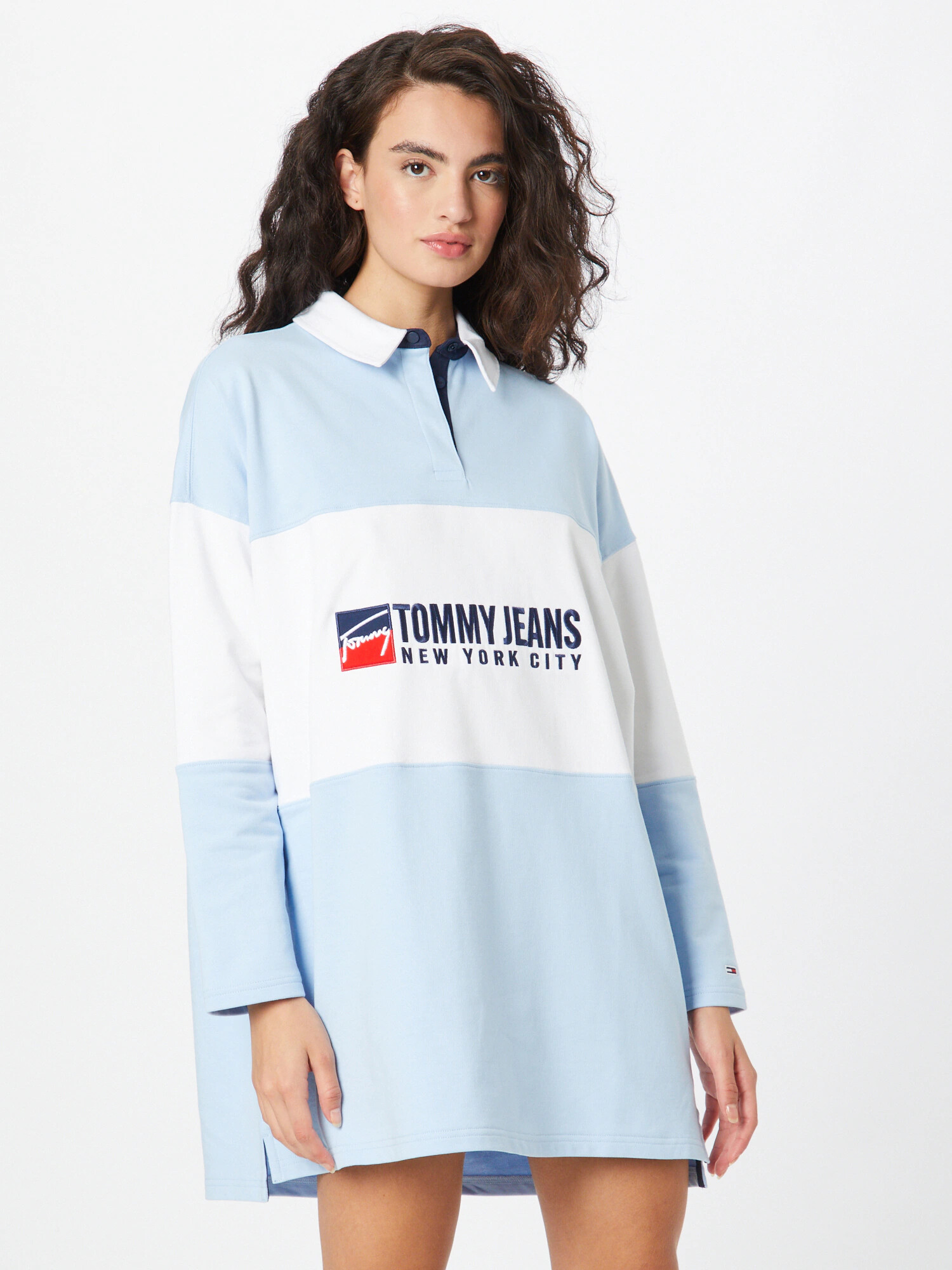 Tommy Jeans Šaty námornícka modrá / svetlomodrá / červená / biela - Pepit.sk