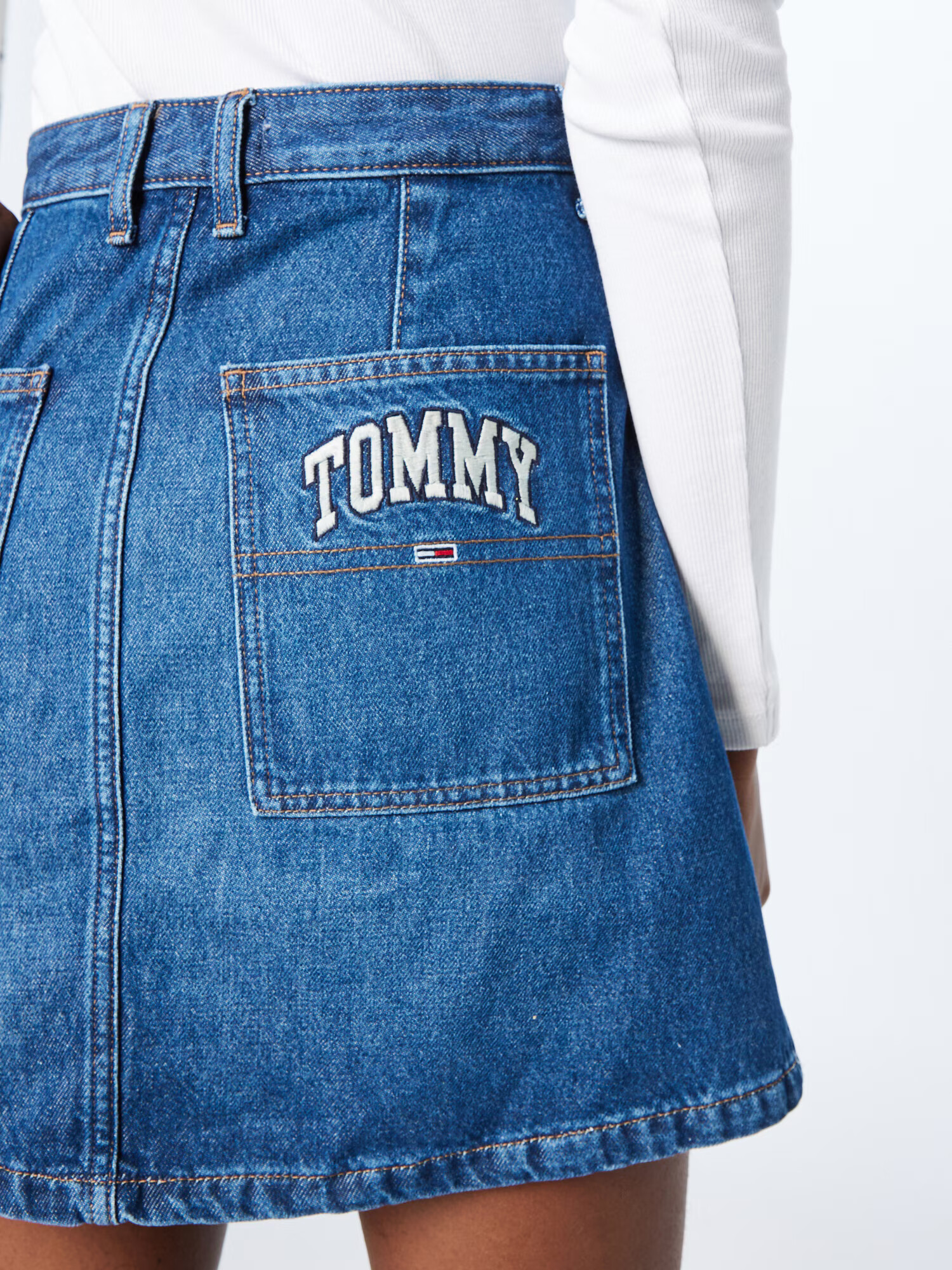 Tommy Jeans Sukňa modrá denim - Pepit.sk