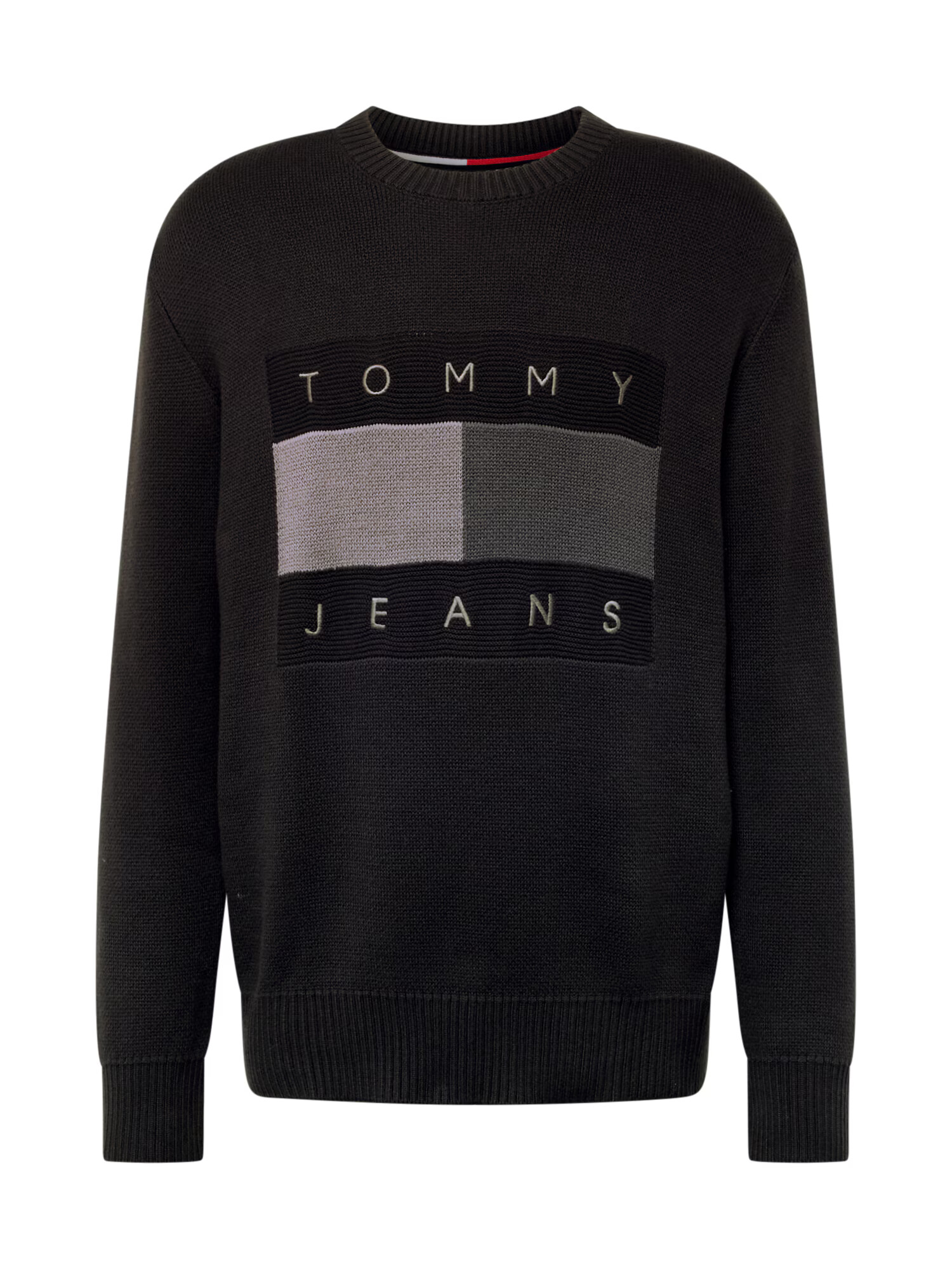 Tommy Jeans Sveter antracitová / tmavosivá / čierna / biela - Pepit.sk