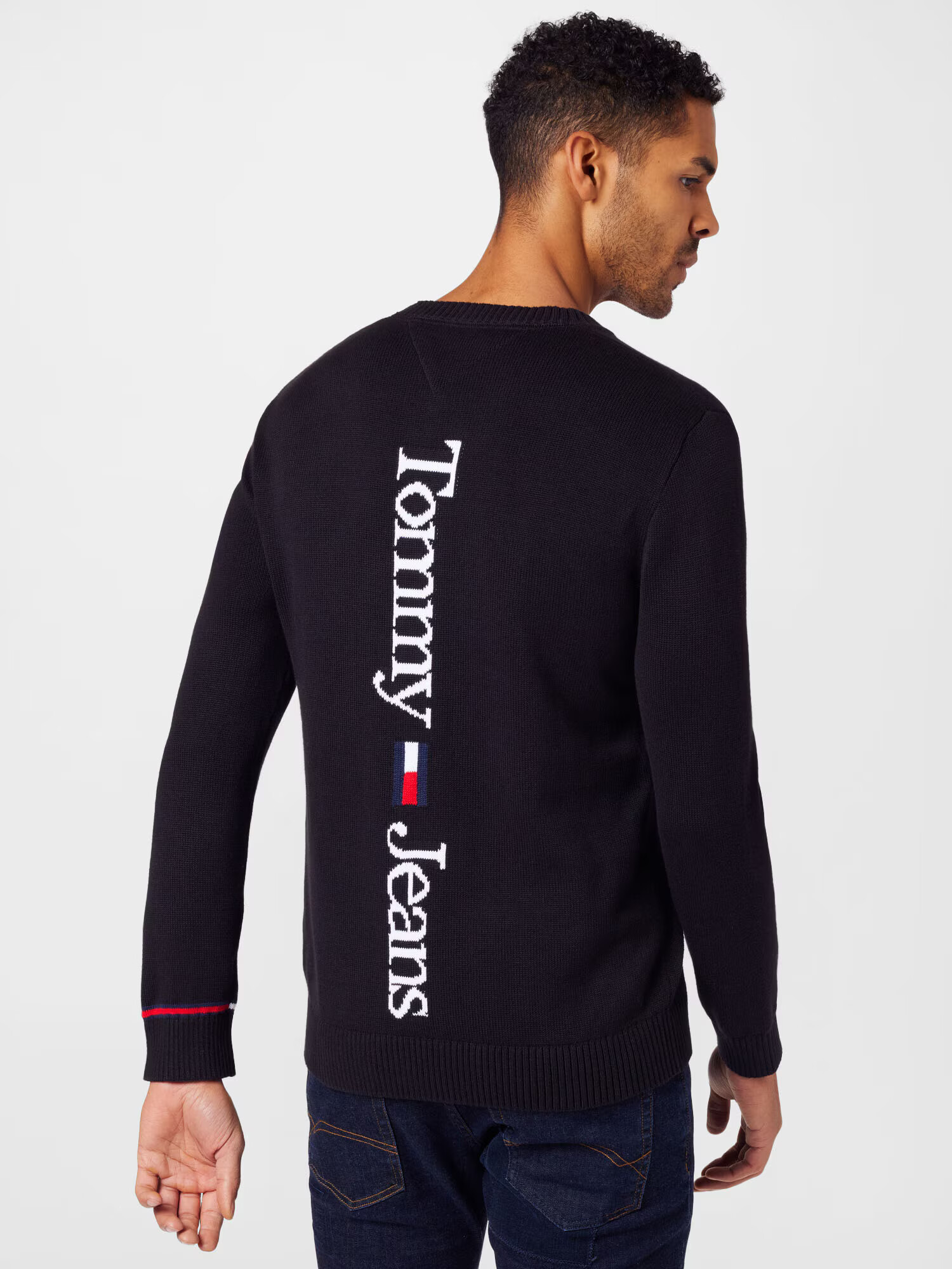 Tommy Jeans Sveter červená / čierna / biela - Pepit.sk