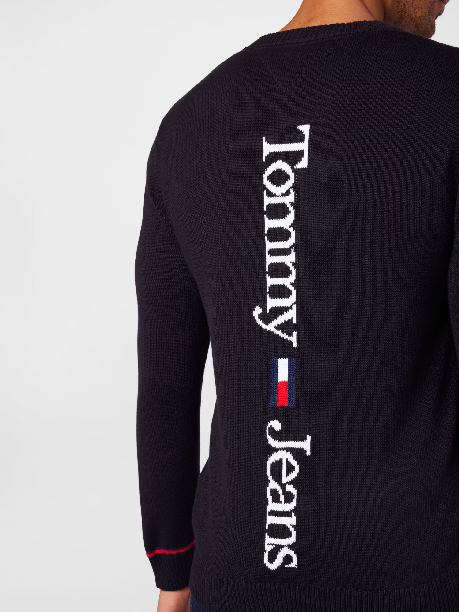 Tommy Jeans Sveter červená / čierna / biela - Pepit.sk