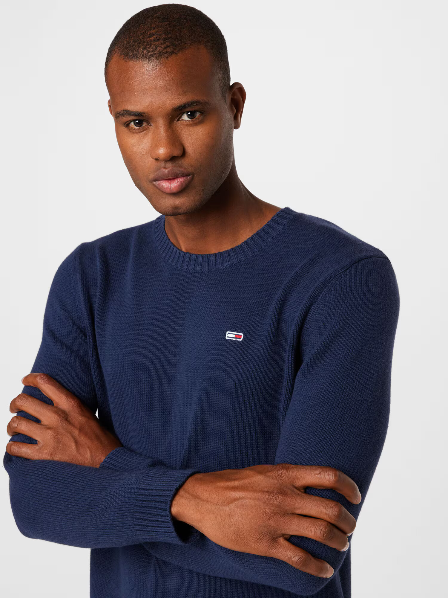 TOMMY HILFIGER Sveter 'Essential' námornícka modrá / ohnivo červená / biela - Pepit.sk