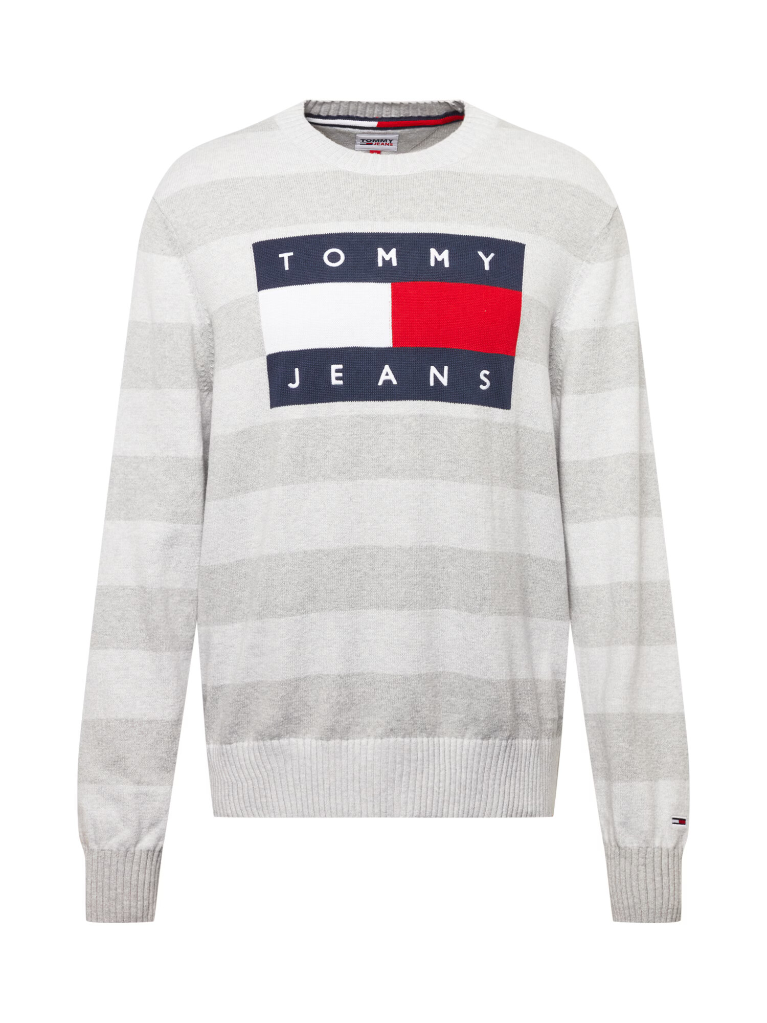 Tommy Jeans Sveter tmavomodrá / svetlosivá / červená / biela - Pepit.sk