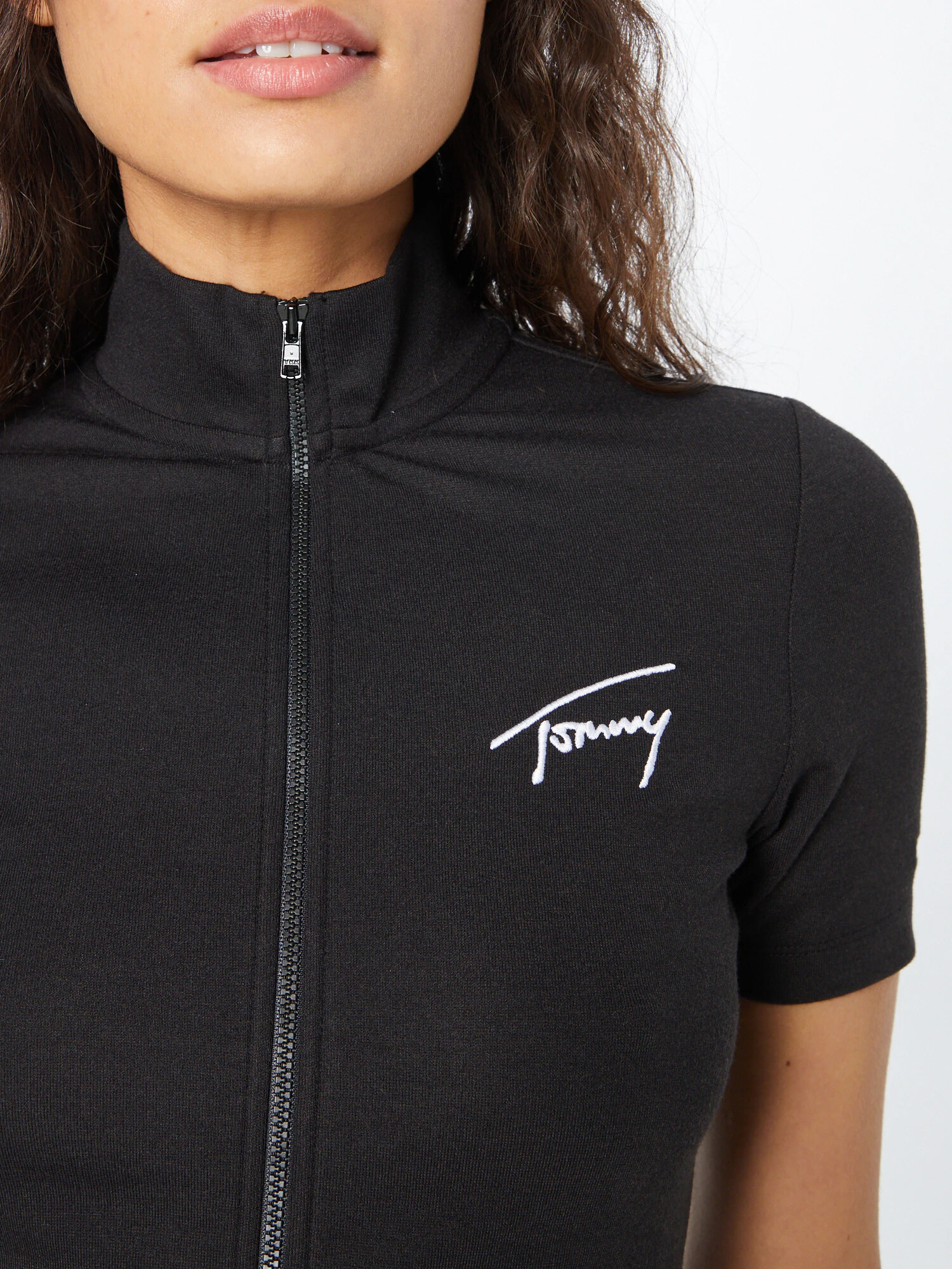 Tommy Jeans Tepláková bunda červená / čierna / biela - Pepit.sk