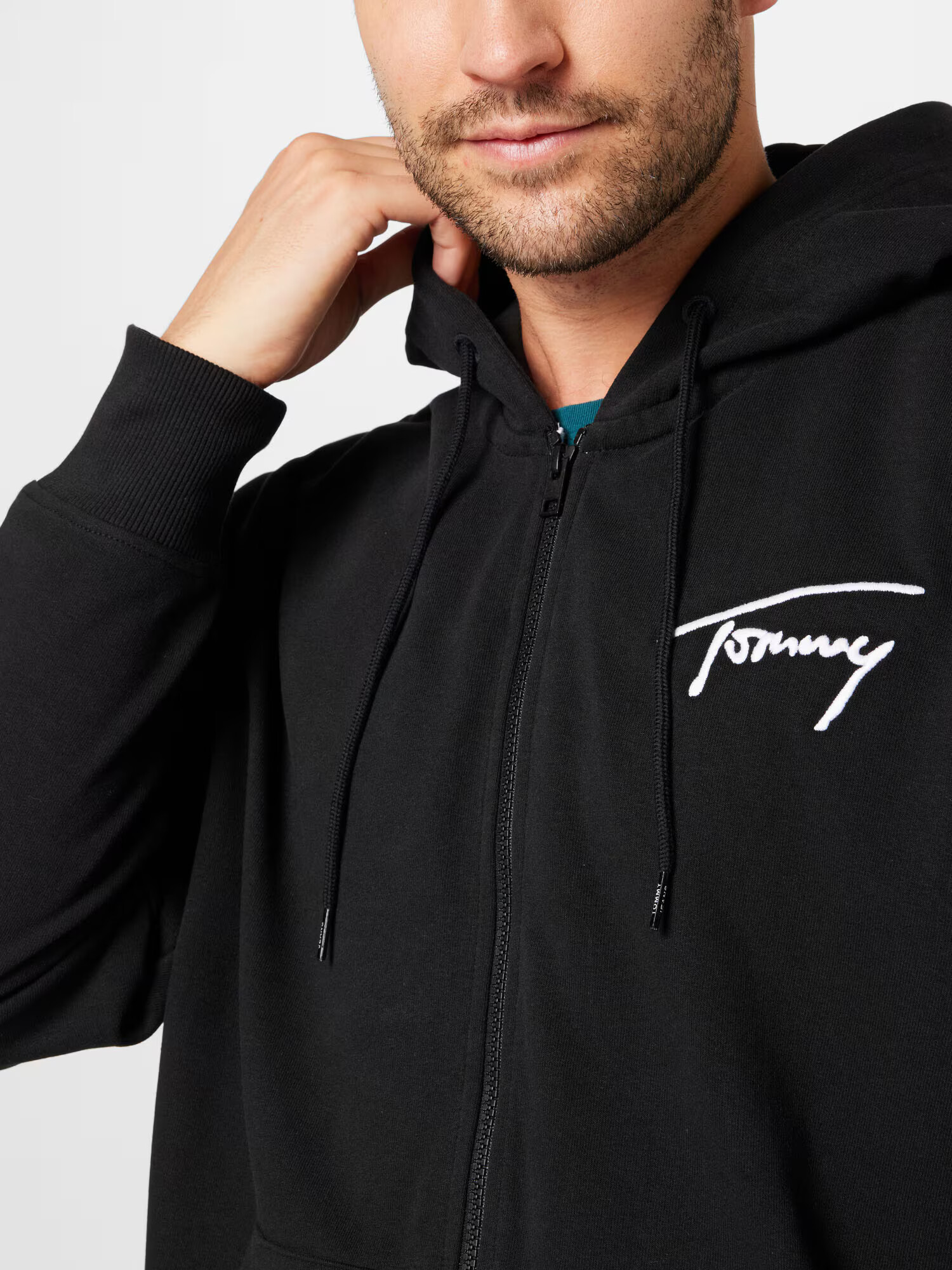 Tommy Jeans Tepláková bunda čierna / biela - Pepit.sk