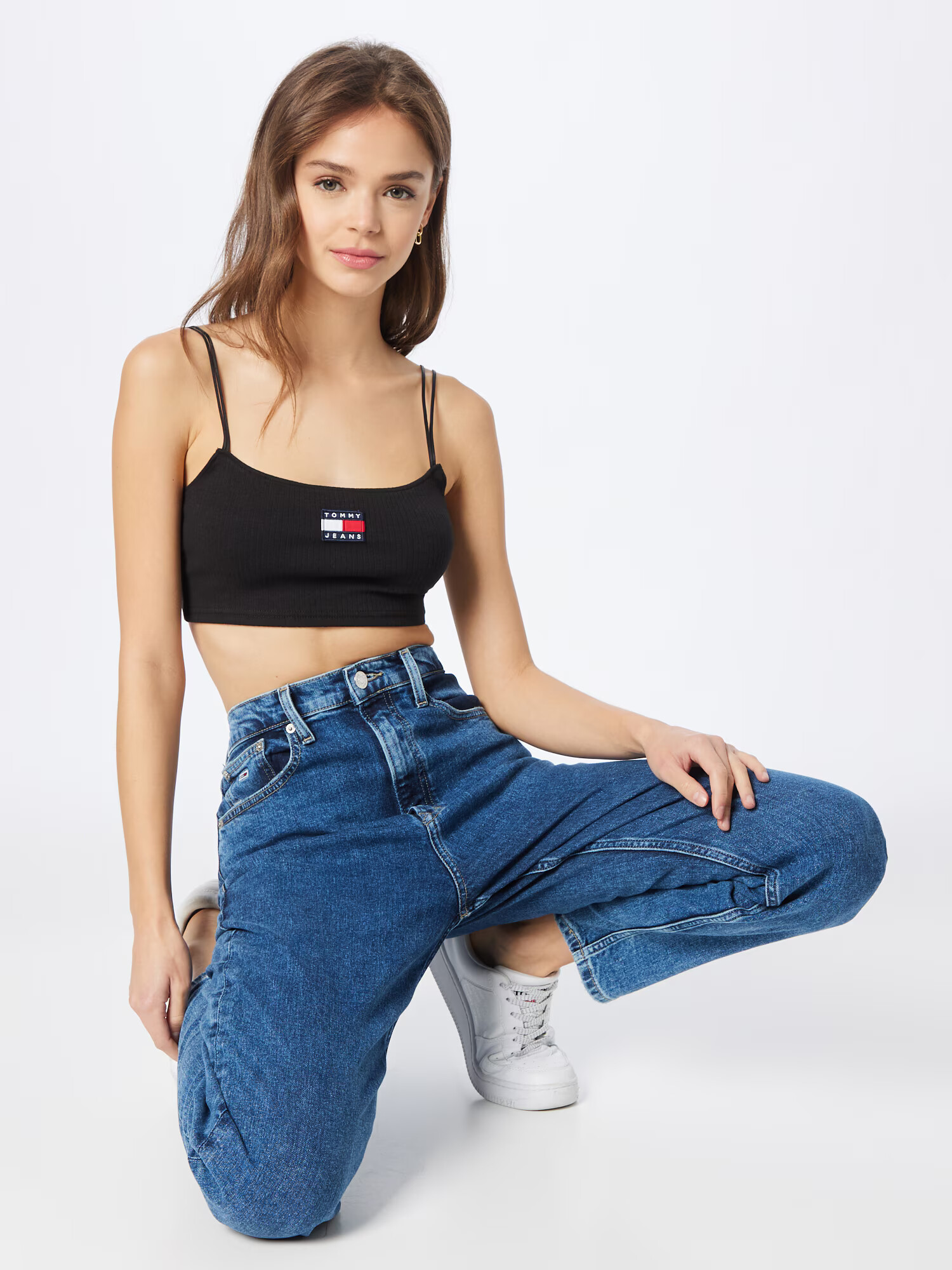 Tommy Jeans Top tmavomodrá / jasne červená / čierna / biela - Pepit.sk