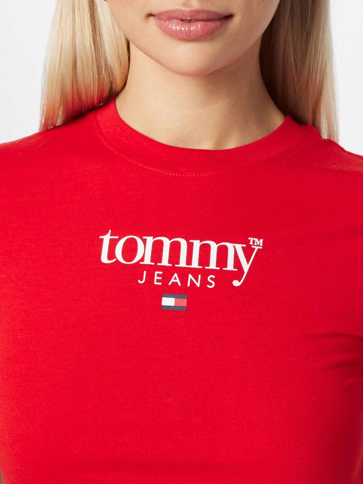 Tommy Jeans Tričko červená / biela - Pepit.sk