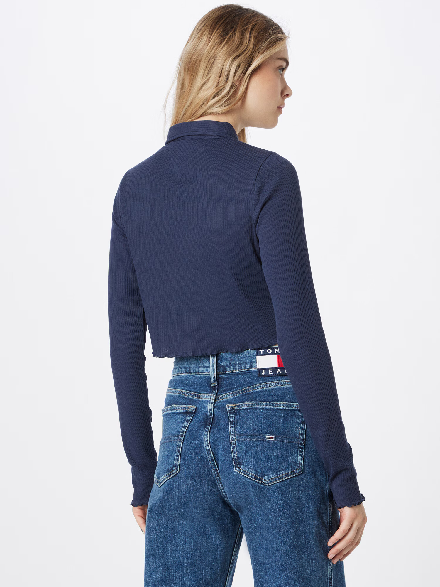 Tommy Jeans Tričko enciánová / jasne červená / biela - Pepit.sk