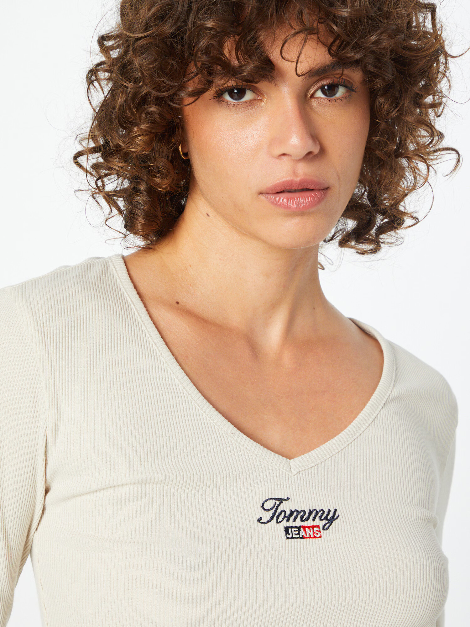 Tommy Jeans Tričko krémová / námornícka modrá / červená - Pepit.sk