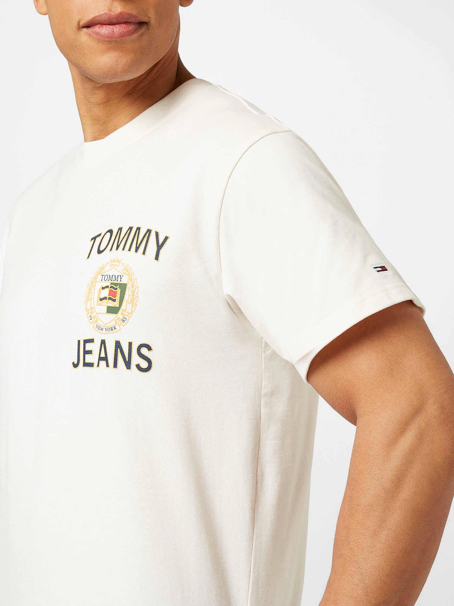 Tommy Jeans Tričko 'Luxe' námornícka modrá / žltá / tmavozelená / biela - Pepit.sk