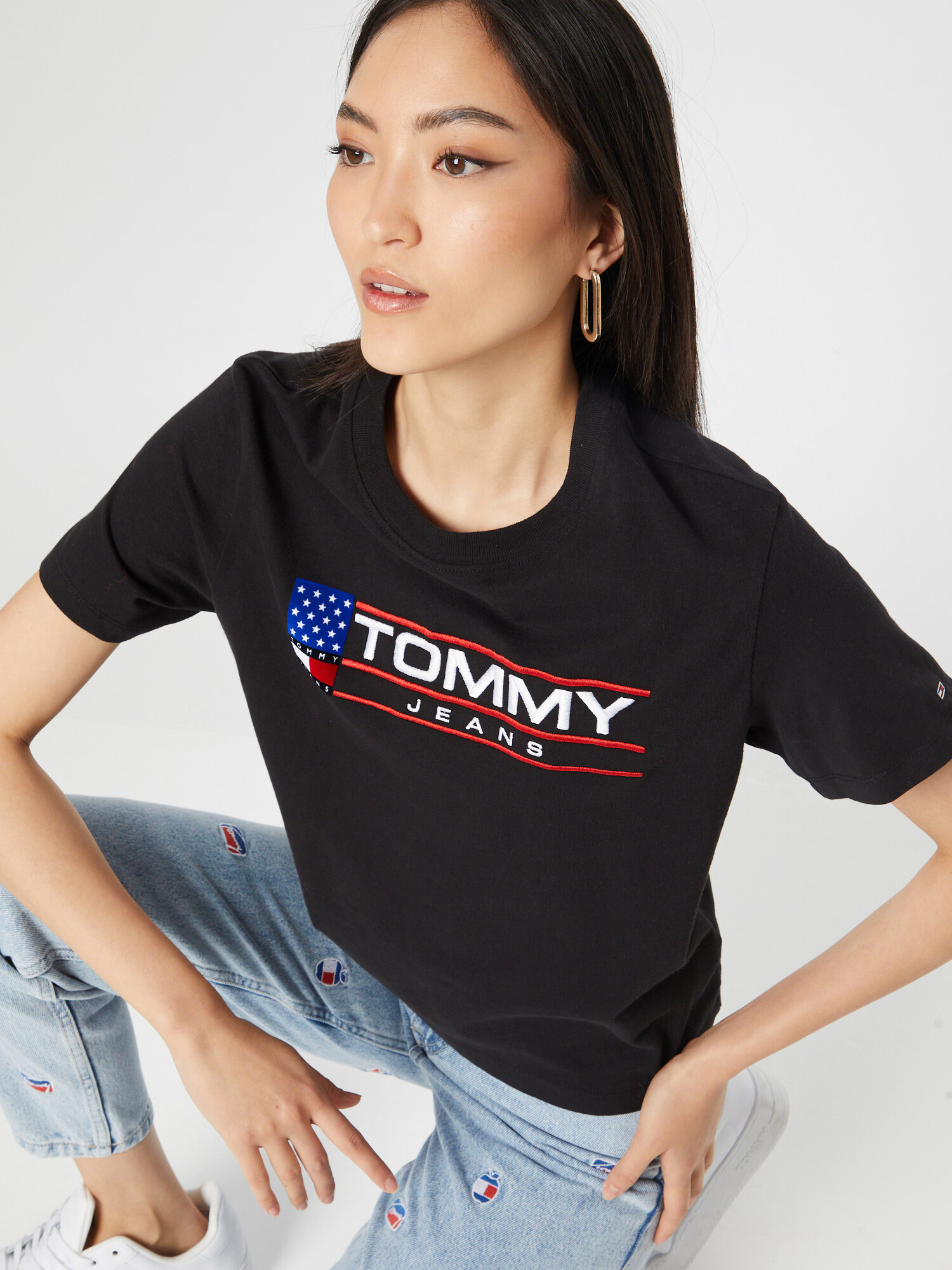 Tommy Jeans Tričko 'MODERN SPORT' kráľovská modrá / ohnivo červená / čierna / biela - Pepit.sk