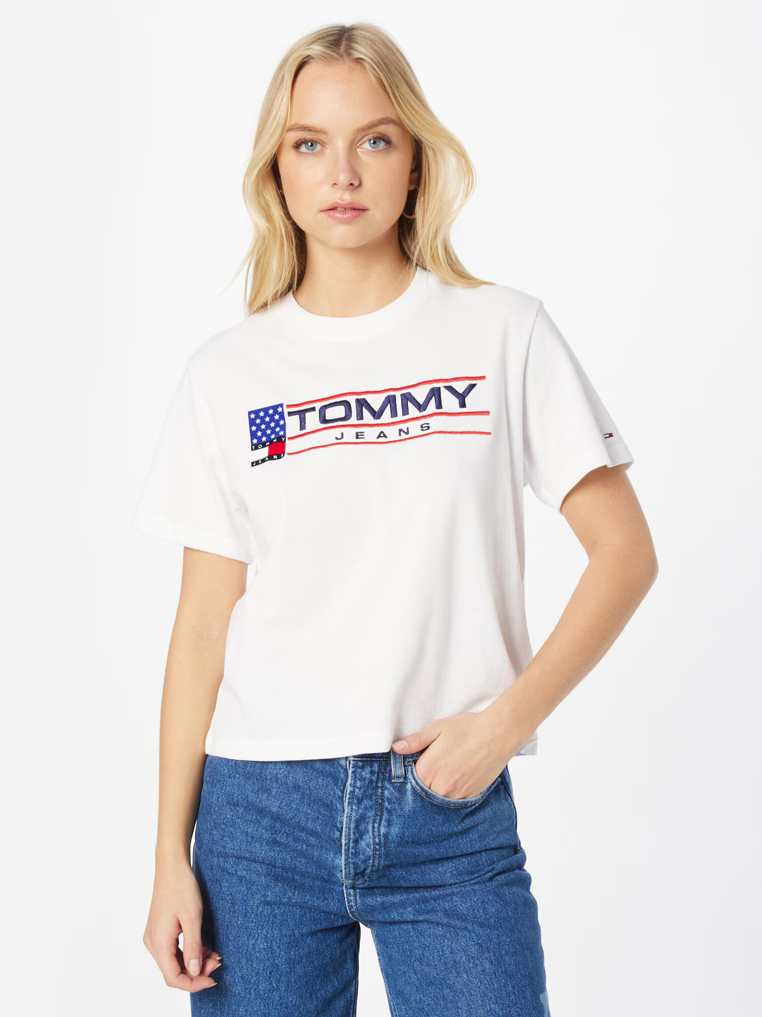 Tommy Jeans Tričko 'MODERN SPORT' námornícka modrá / červená / biela - Pepit.sk