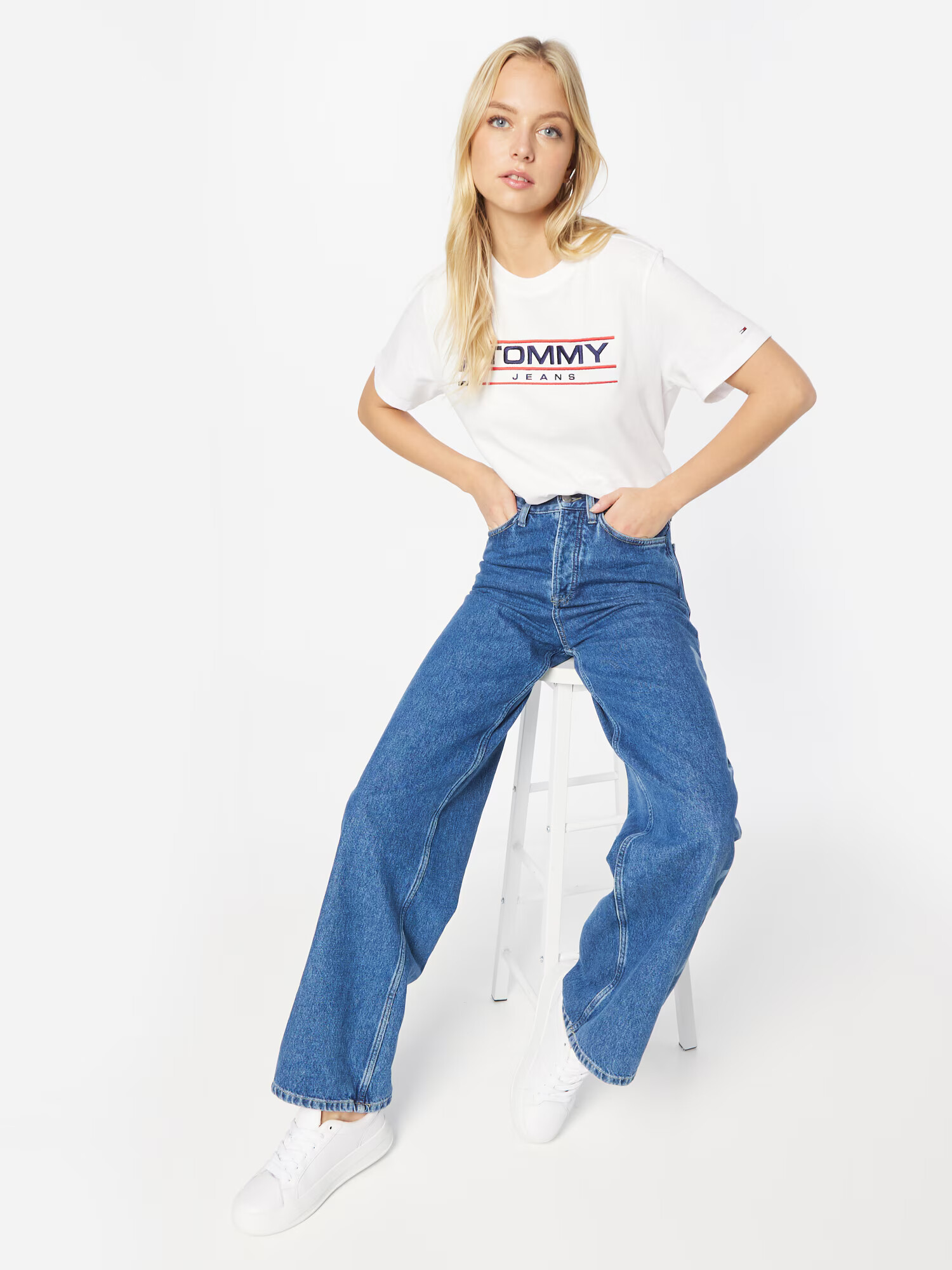 Tommy Jeans Tričko 'MODERN SPORT' námornícka modrá / červená / biela - Pepit.sk