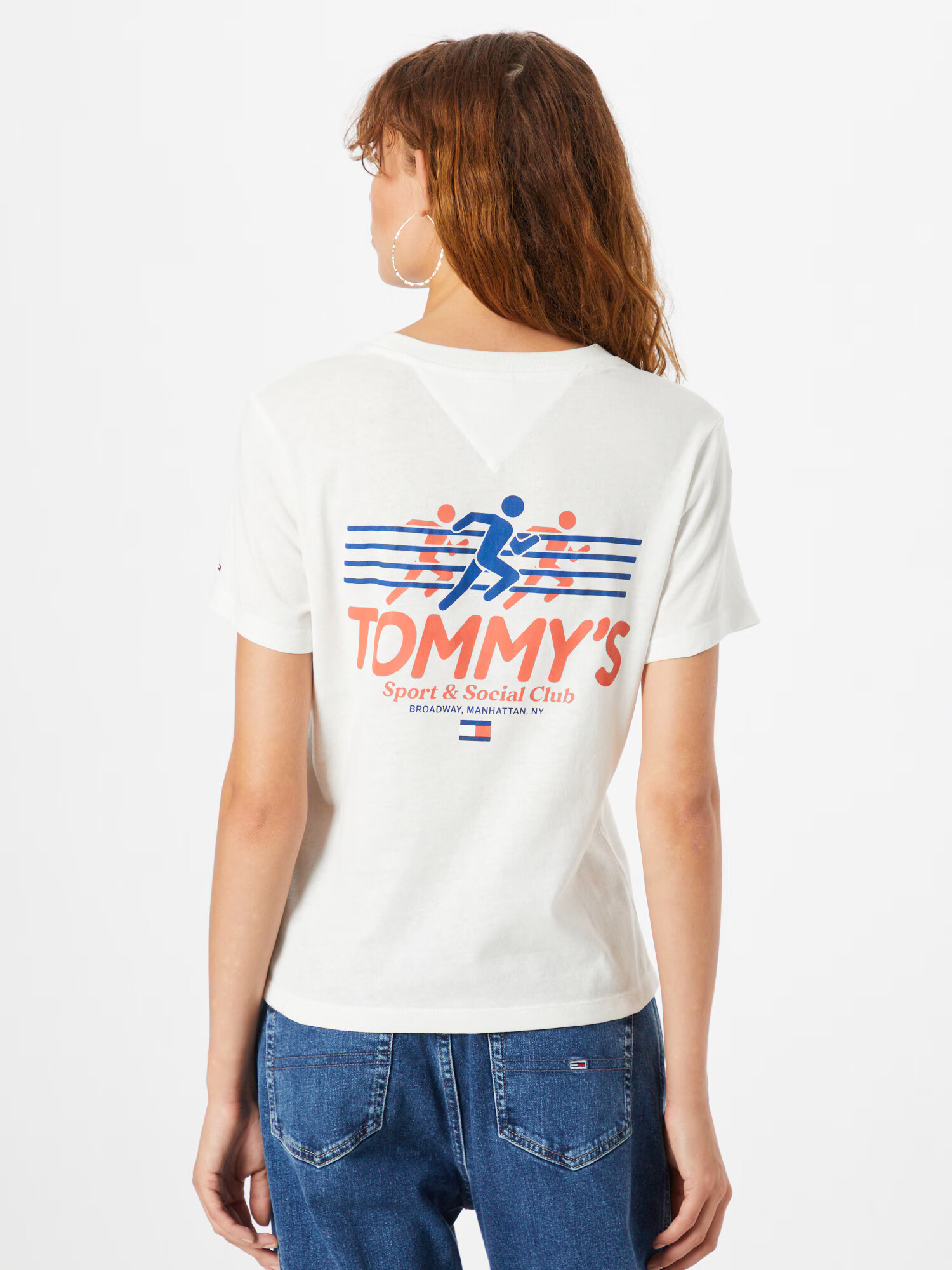 Tommy Jeans Tričko modrá / červená / šedobiela - Pepit.sk