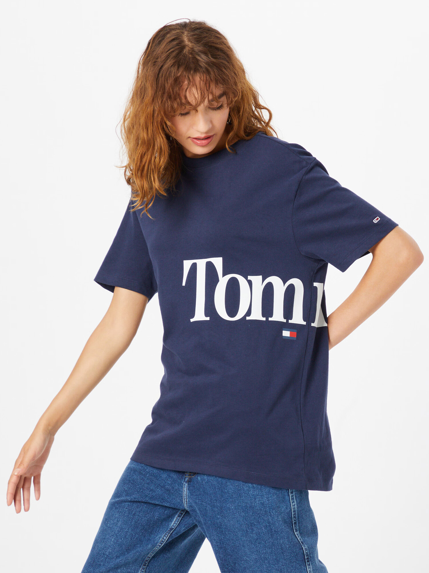 Tommy Jeans Tričko námornícka modrá / biela - Pepit.sk