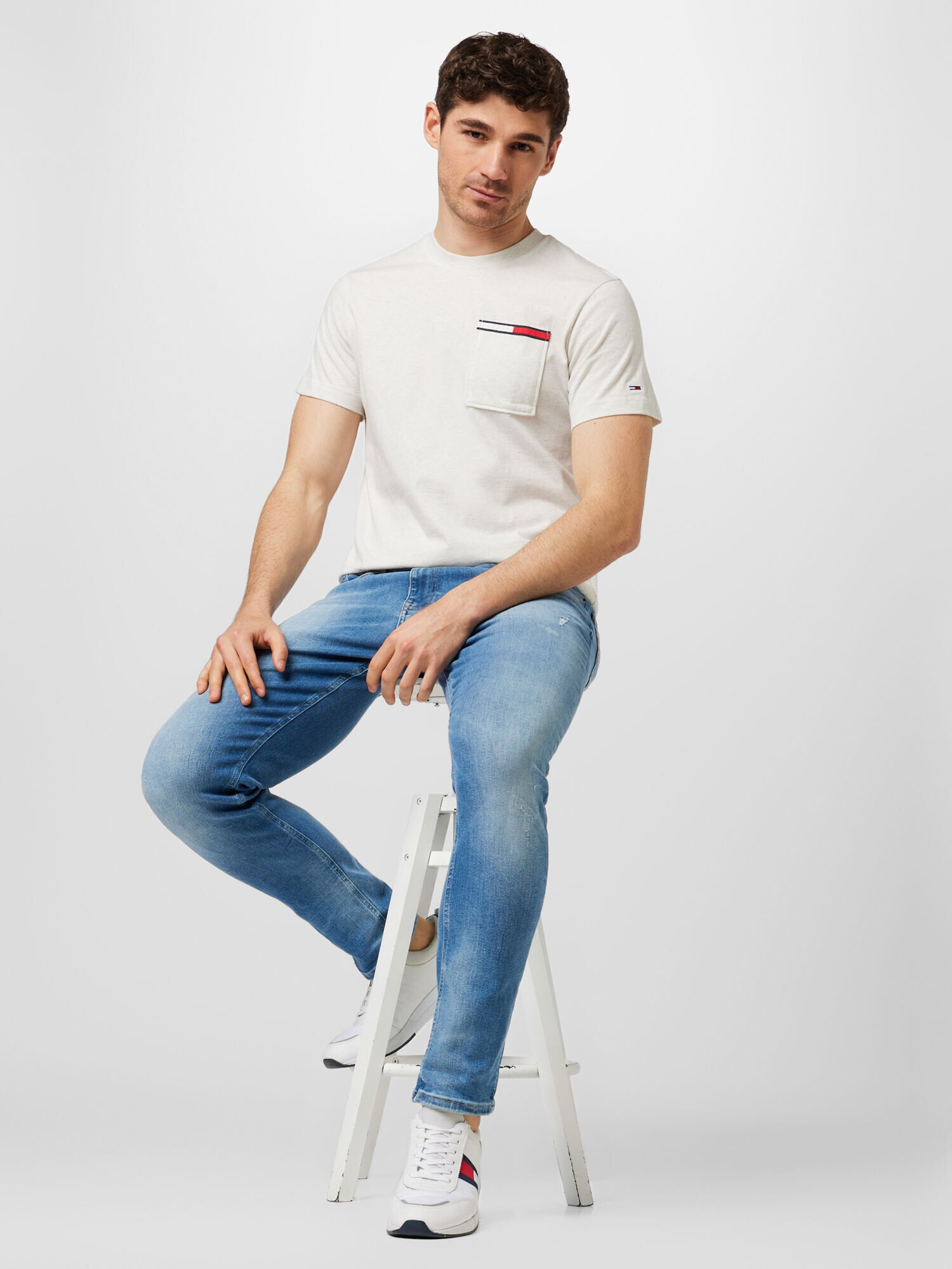 Tommy Jeans Tričko námornícka modrá / červená / biela - Pepit.sk