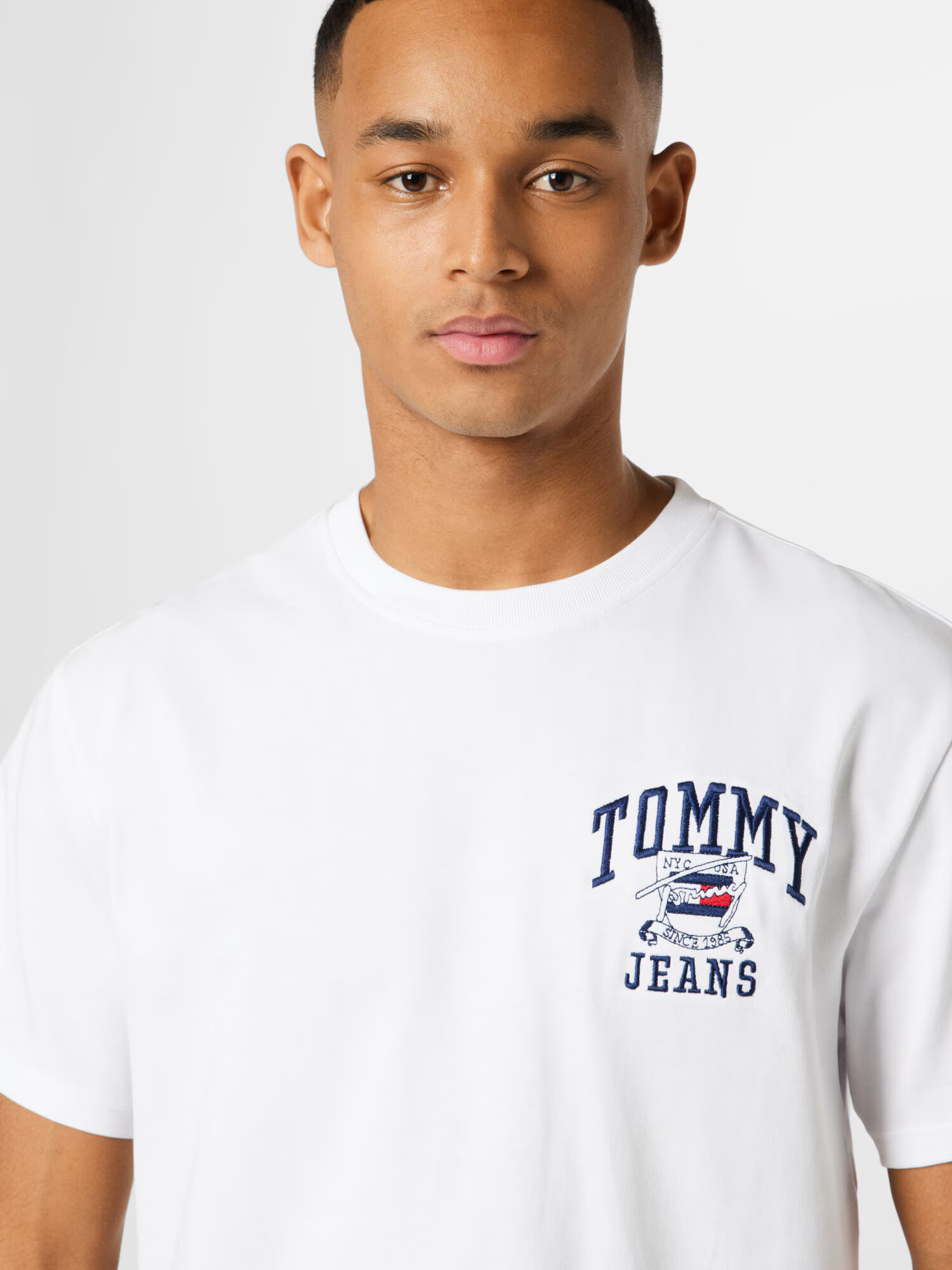 Tommy Jeans Tričko námornícka modrá / červená / šedobiela - Pepit.sk