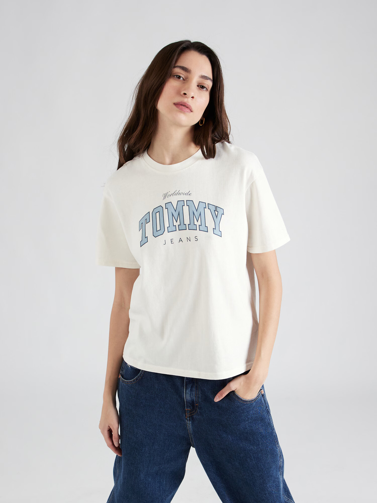 Tommy Jeans Tričko námornícka modrá / dymovo modrá / biela - Pepit.sk