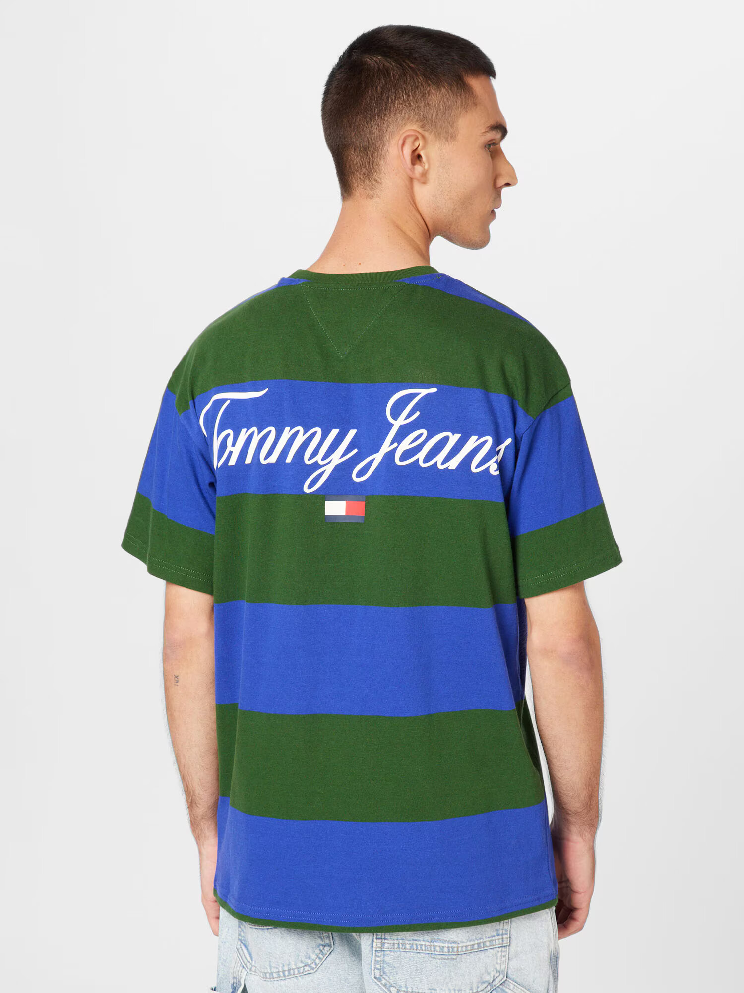 Tommy Jeans Tričko námornícka modrá / kráľovská modrá / zelená / šedobiela - Pepit.sk